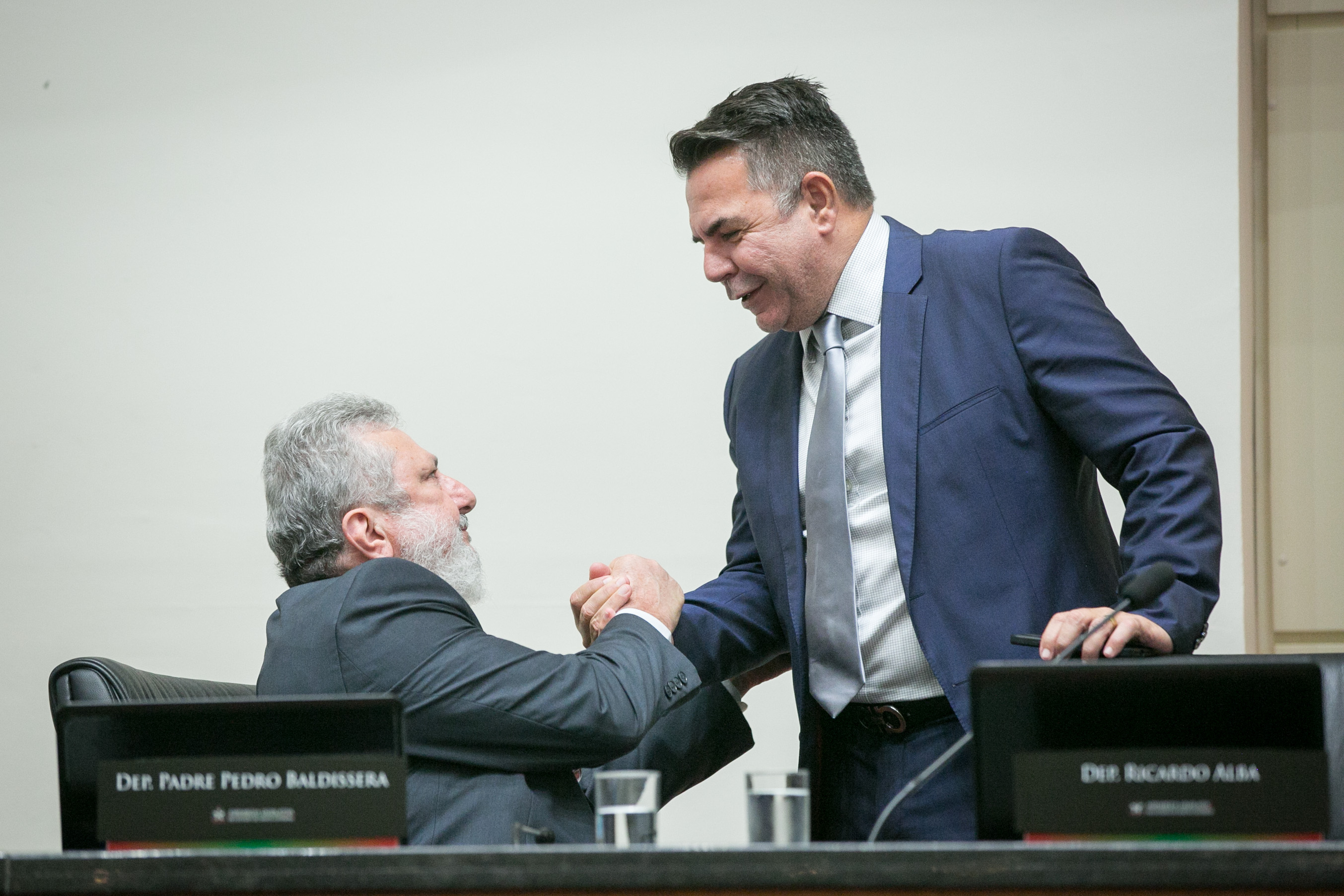 Deputado Padre Pedro Baldissera (PT) e Deputado Luiz Fernando Vampiro (MDB)
