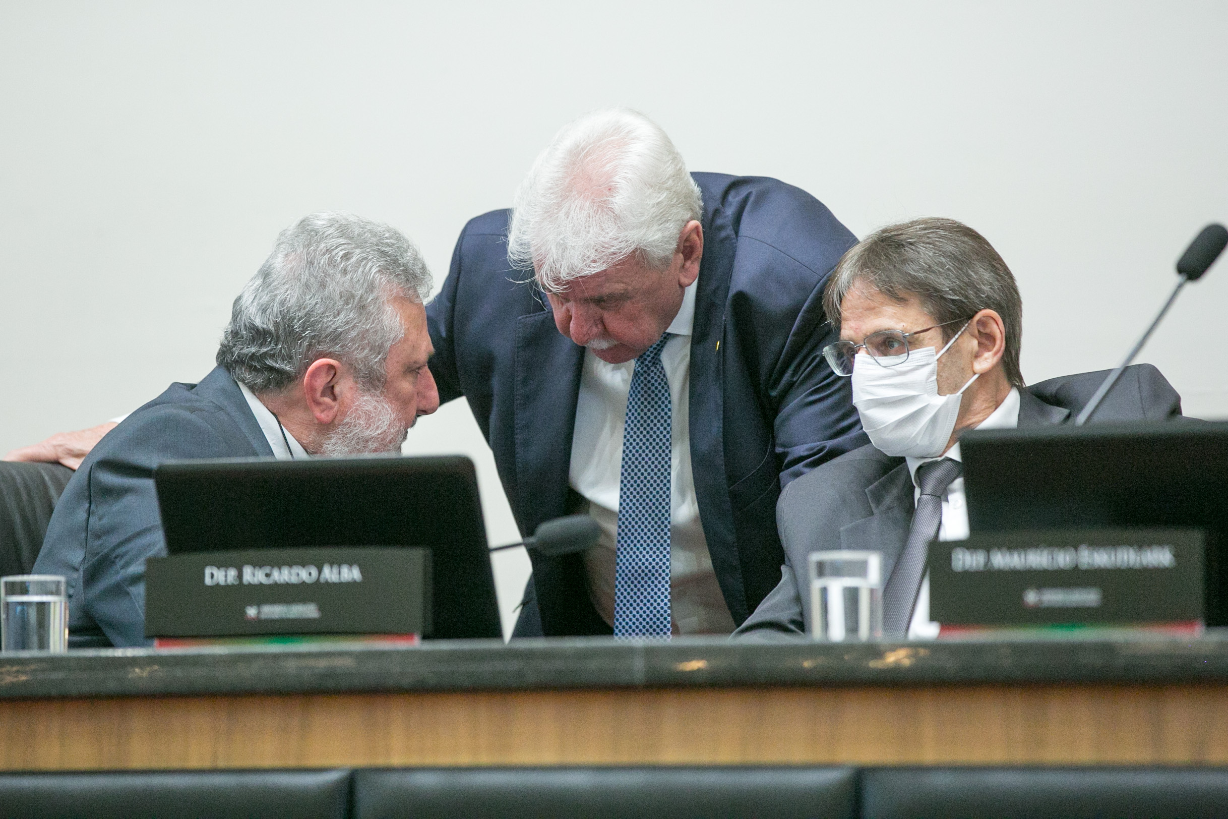 Deputado Padre Pedro Baldissera (PT), Deputado Moacir Sopelsa (MDB) e Deputado Neodi Saretta (PT)