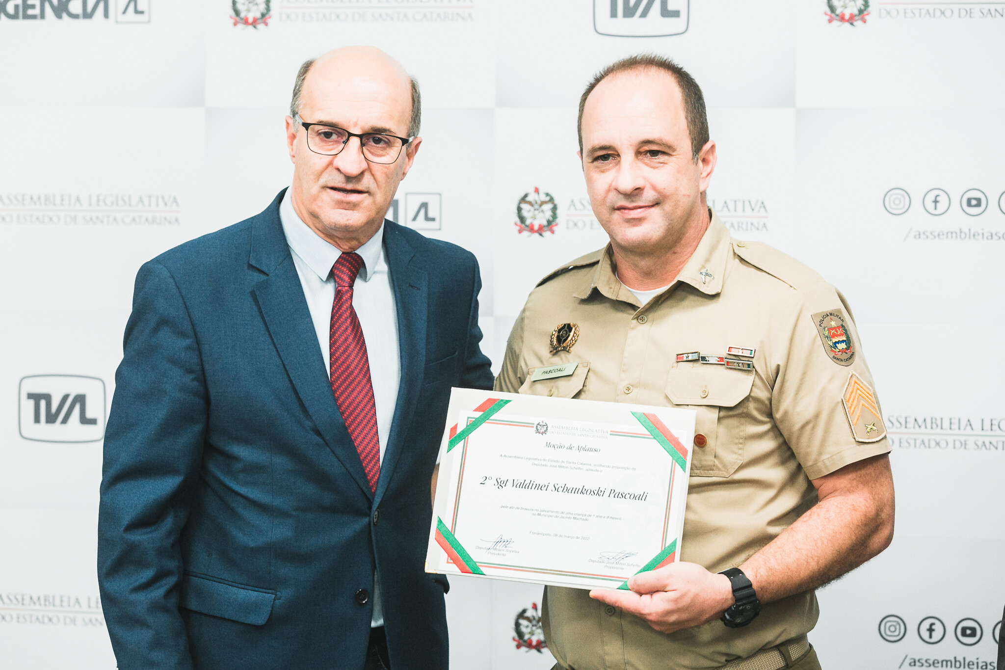 Sargento da PM de Jacinto Machado recebe moção de aplauso