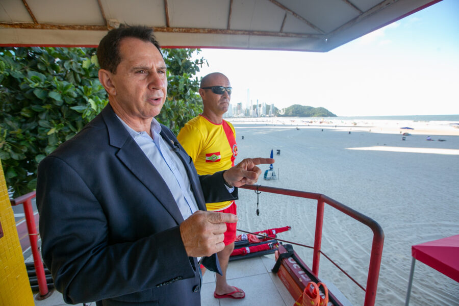 Mocellin esteve no posto 3 dos salva-vidas, em Balneário Camboriú, uma das primeiras unidades em que trabalhou