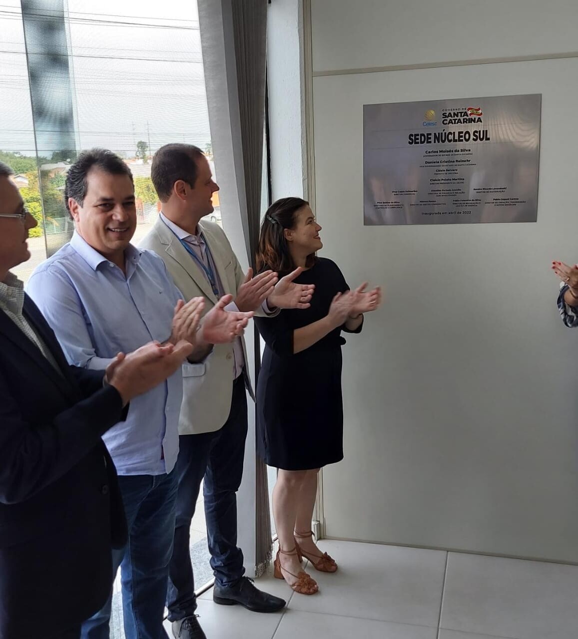Deputado Rodrigo Minotto e o presidente da Celesc, Cleidio Poleto Martins