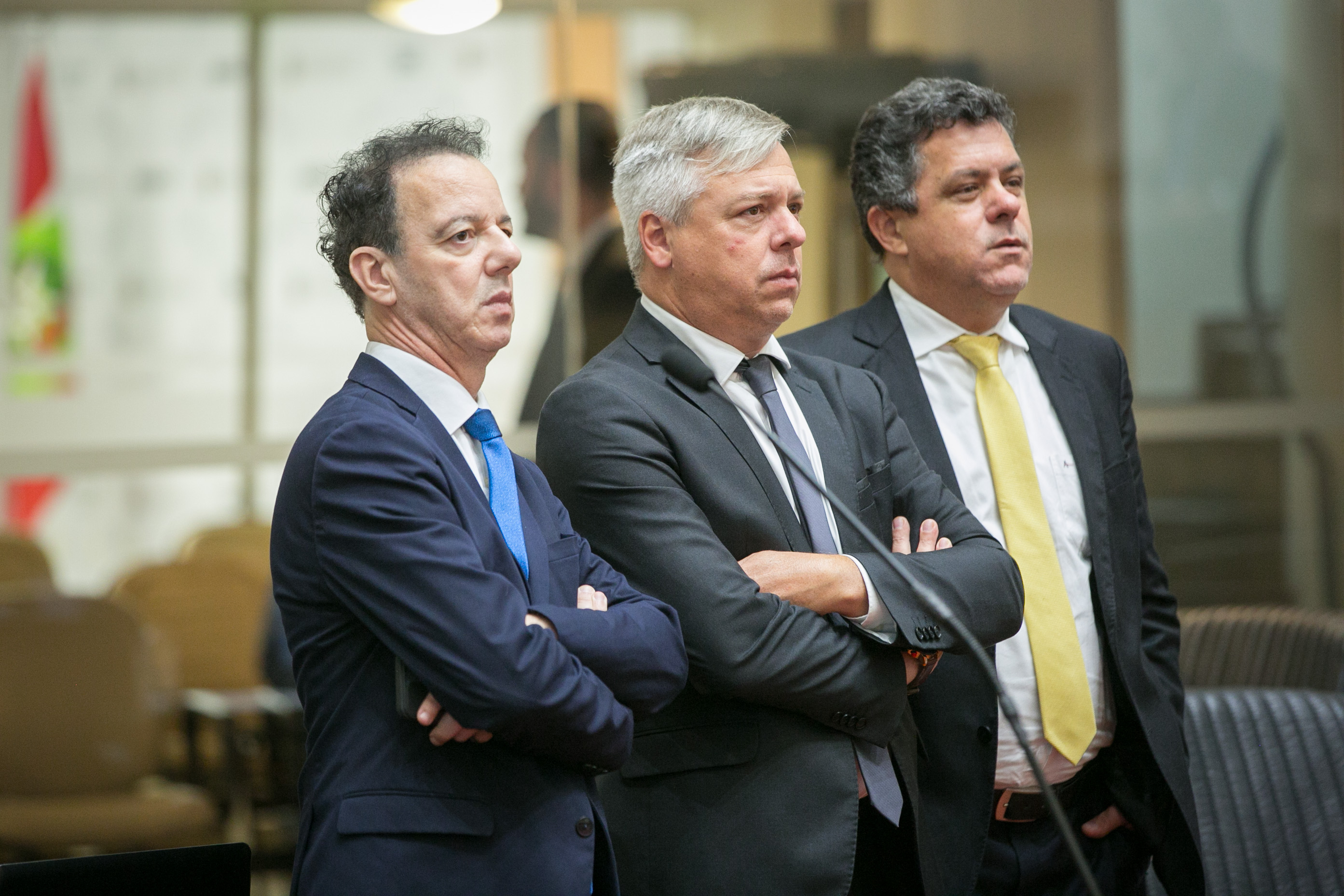 Deputado Ismael dos Santos (PSD), Deputado Fabiano da Luz (PT) e Deputado Ivan Naatz (PL)