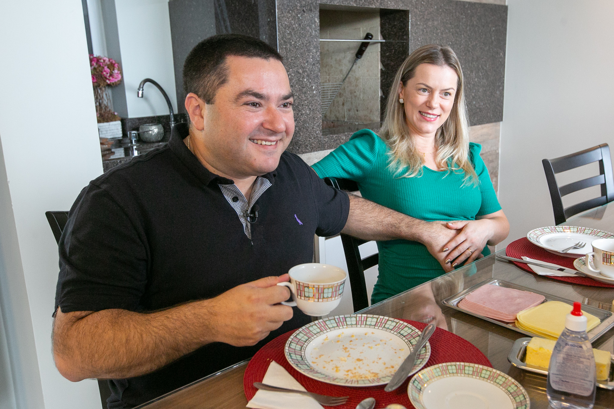 Deputado Ricardo Alba (União Brasil) e esposa Janaina Coan Alba