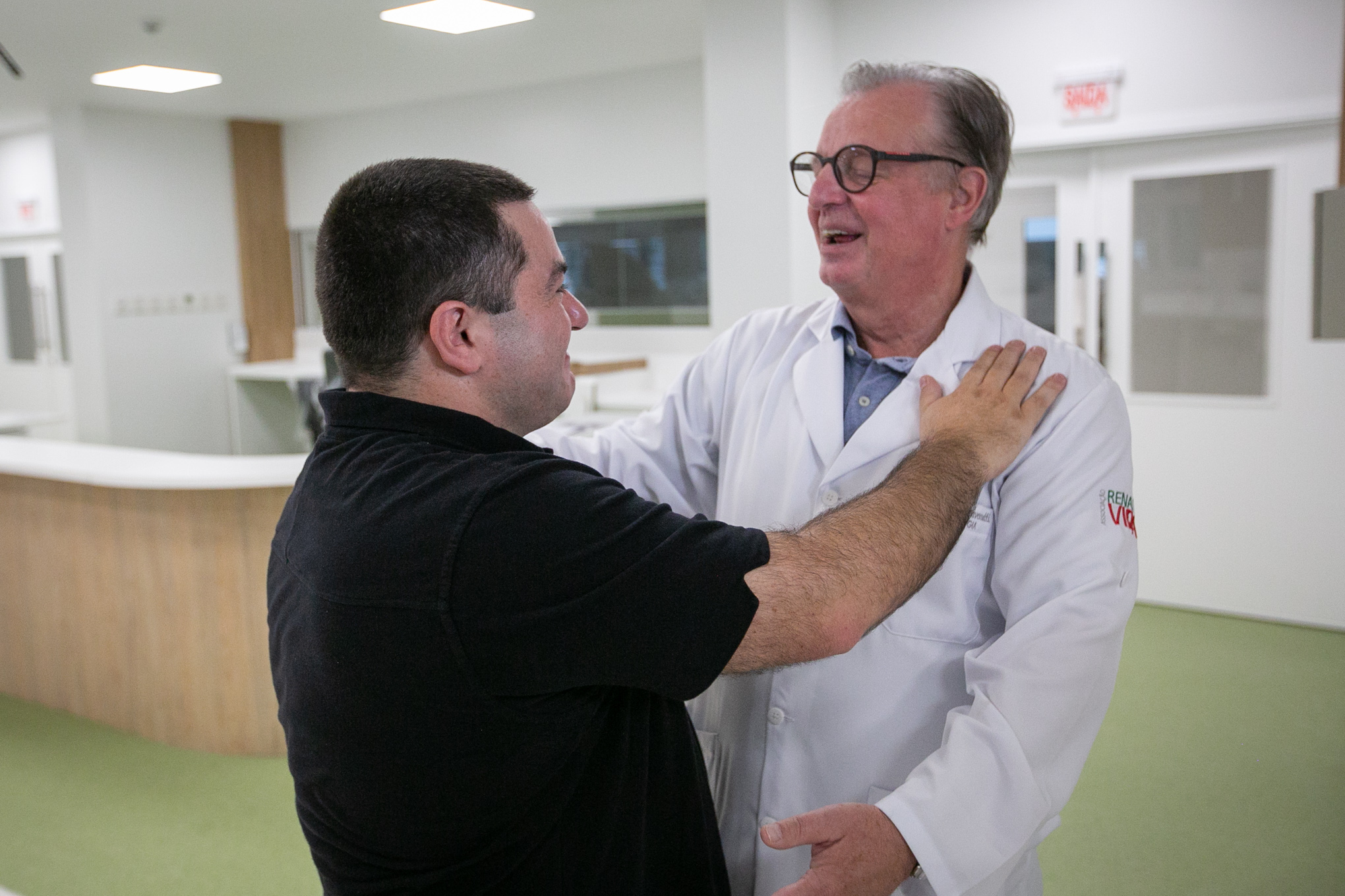Deputado Ricardo Alba (União Brasil) e presidente da Associação Renal Vida, Roberto Benvenutti
