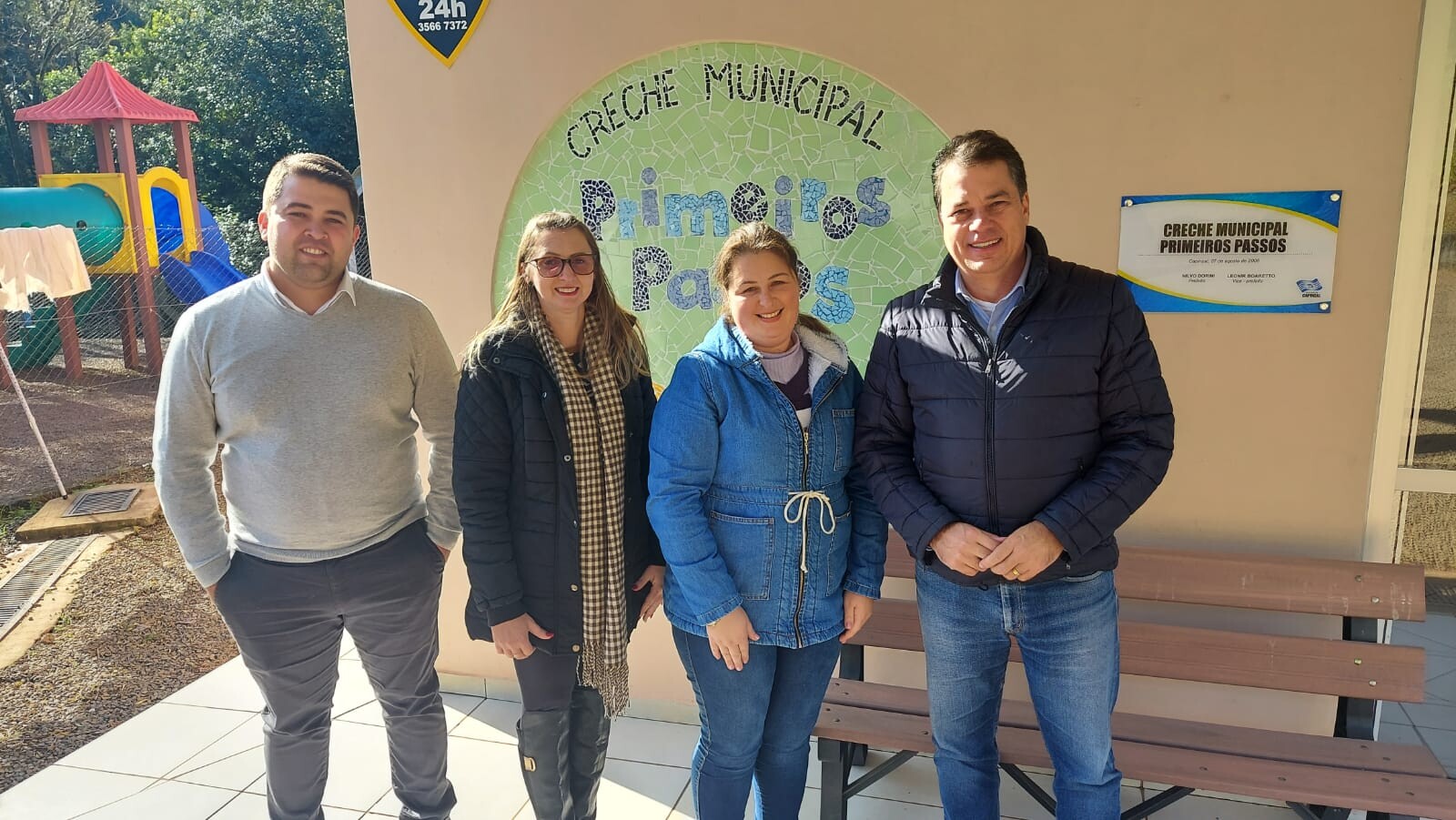 Deputado Rodrigo Minotto e lideranças de Capinzal