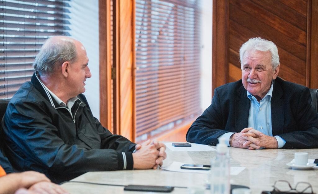 Vereador de Concórdia, Closmar Zagonel (MDB) e deputado Moacir Sopelsa (MDB).