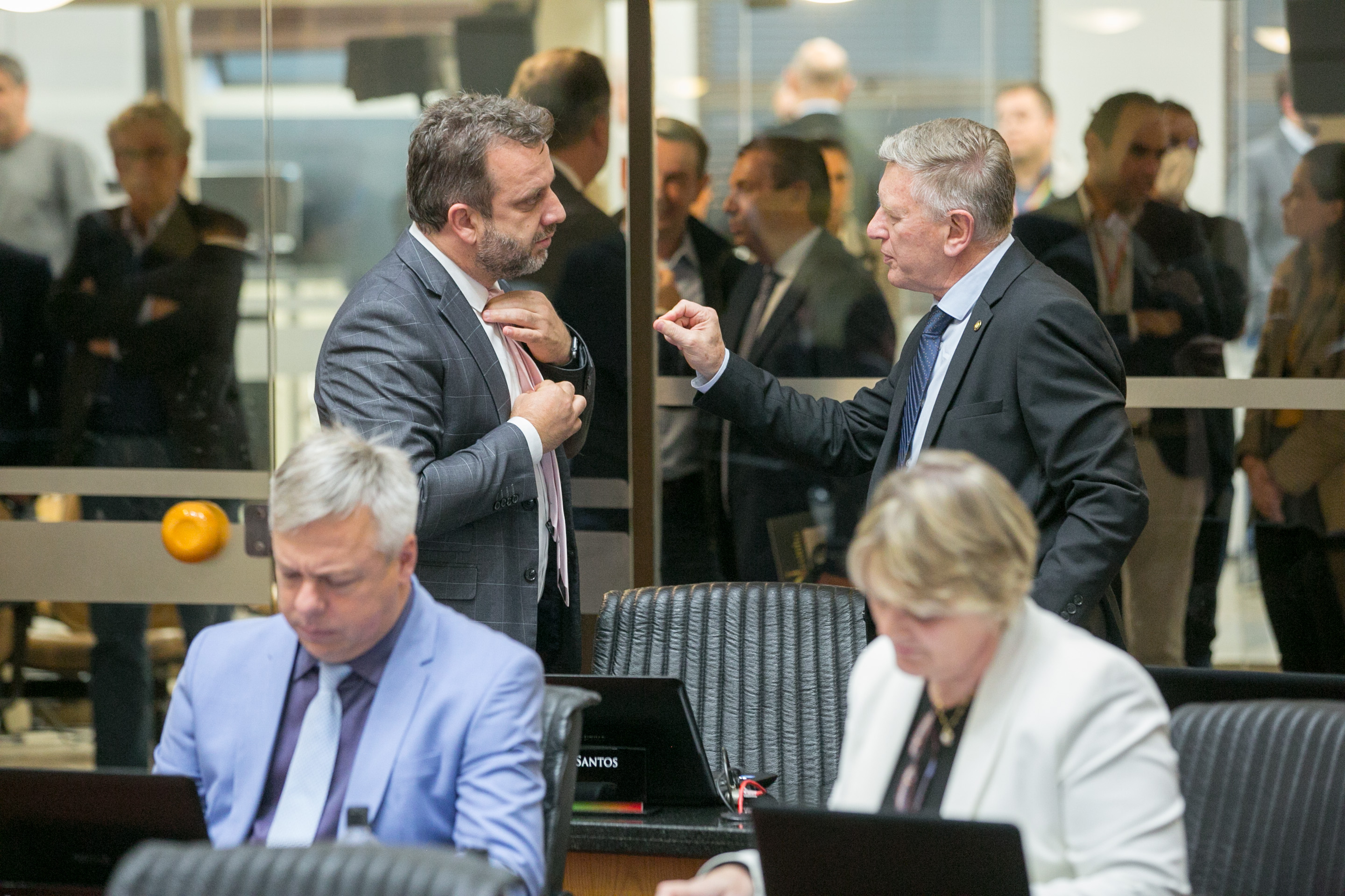 Deputado Jerry Comper (MDB) e 
Deputado Milton Hobus (PSD)