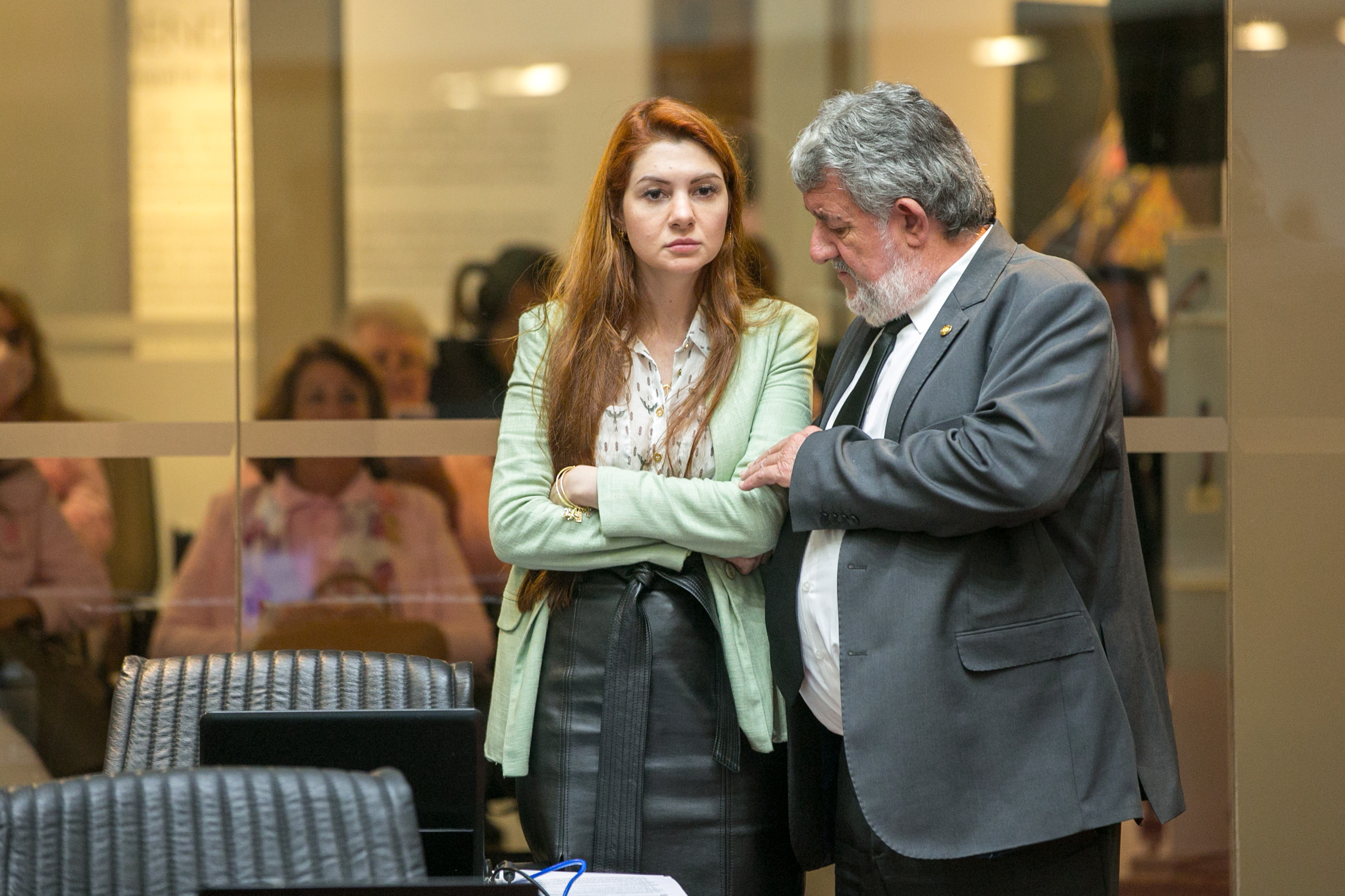 Deputada Ana Campagnolo (PL) e Deputado Osmar Vicentini (União)