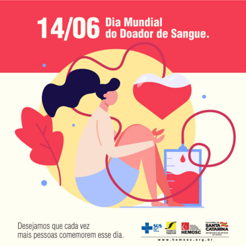 14 de junho, no Dia Mundial do Doador de Sangue