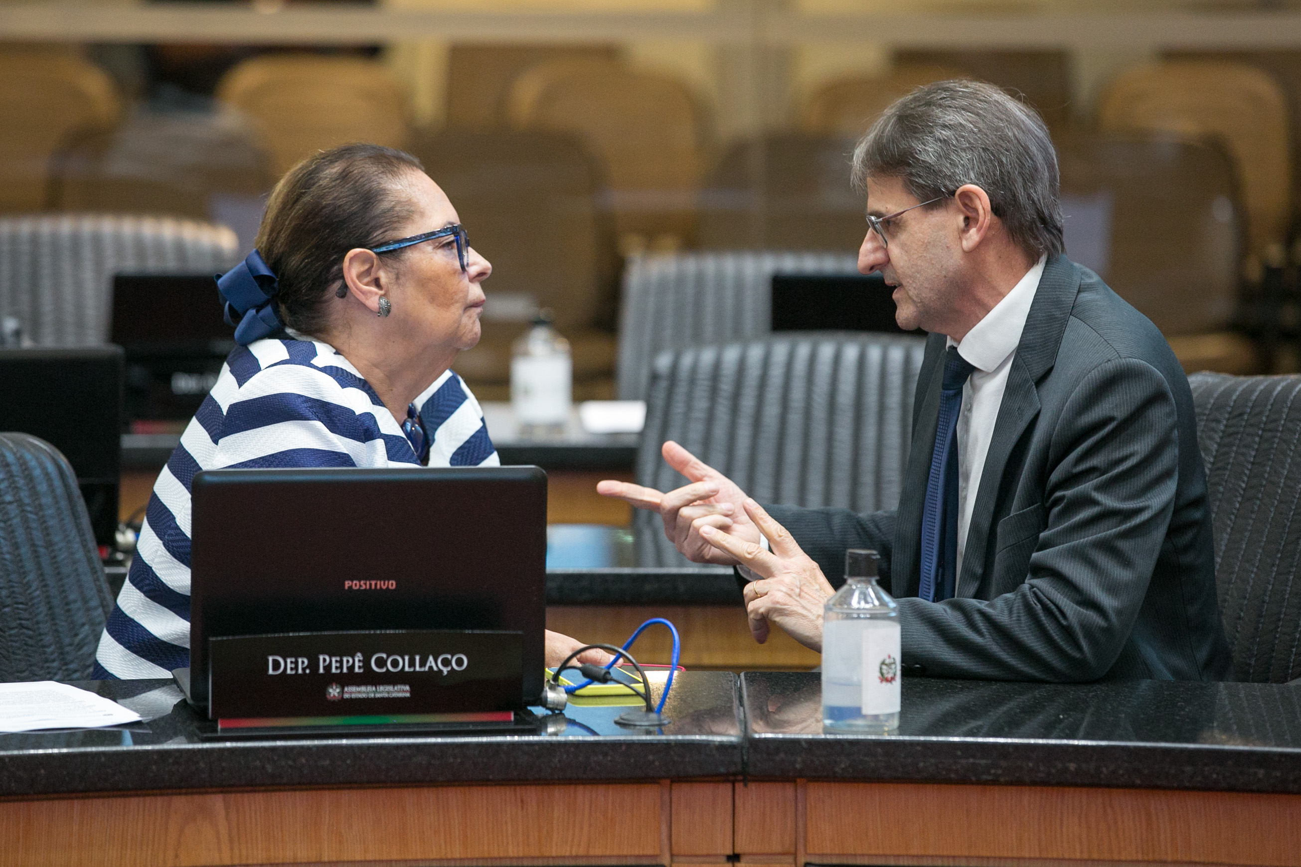 Deputada Ada De Luca (MDB) e 
Deputado Neodi Saretta (PT)