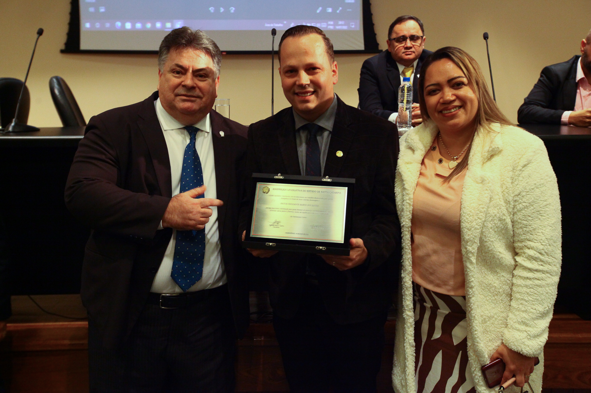 Homenagem em reconhecimento aos trabalhos desenvolvidos pelas Igrejas Evangélicas no Estado de Santa