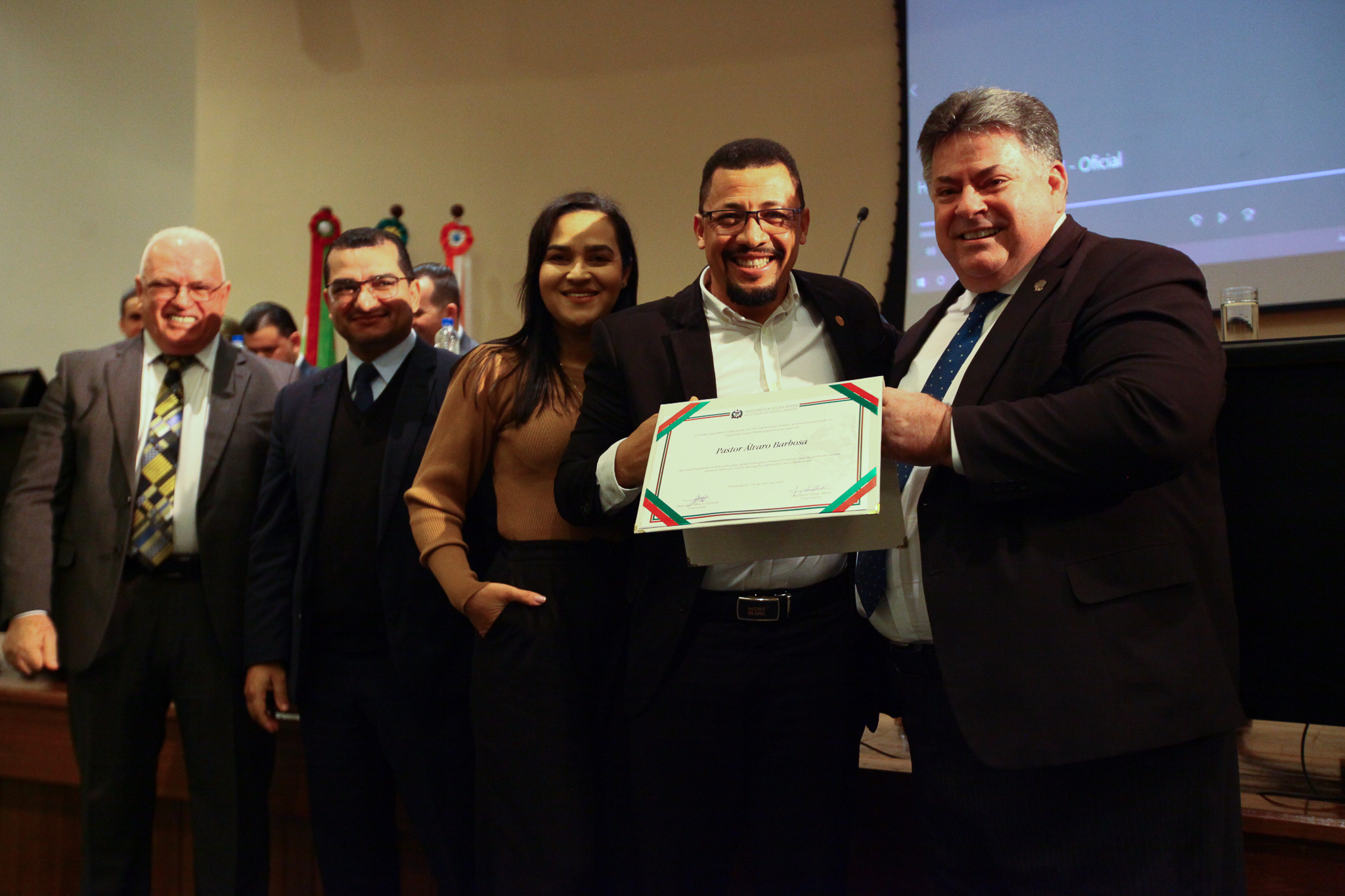 Homenagem em reconhecimento aos trabalhos desenvolvidos pelas Igrejas Evangélicas no Estado de Santa