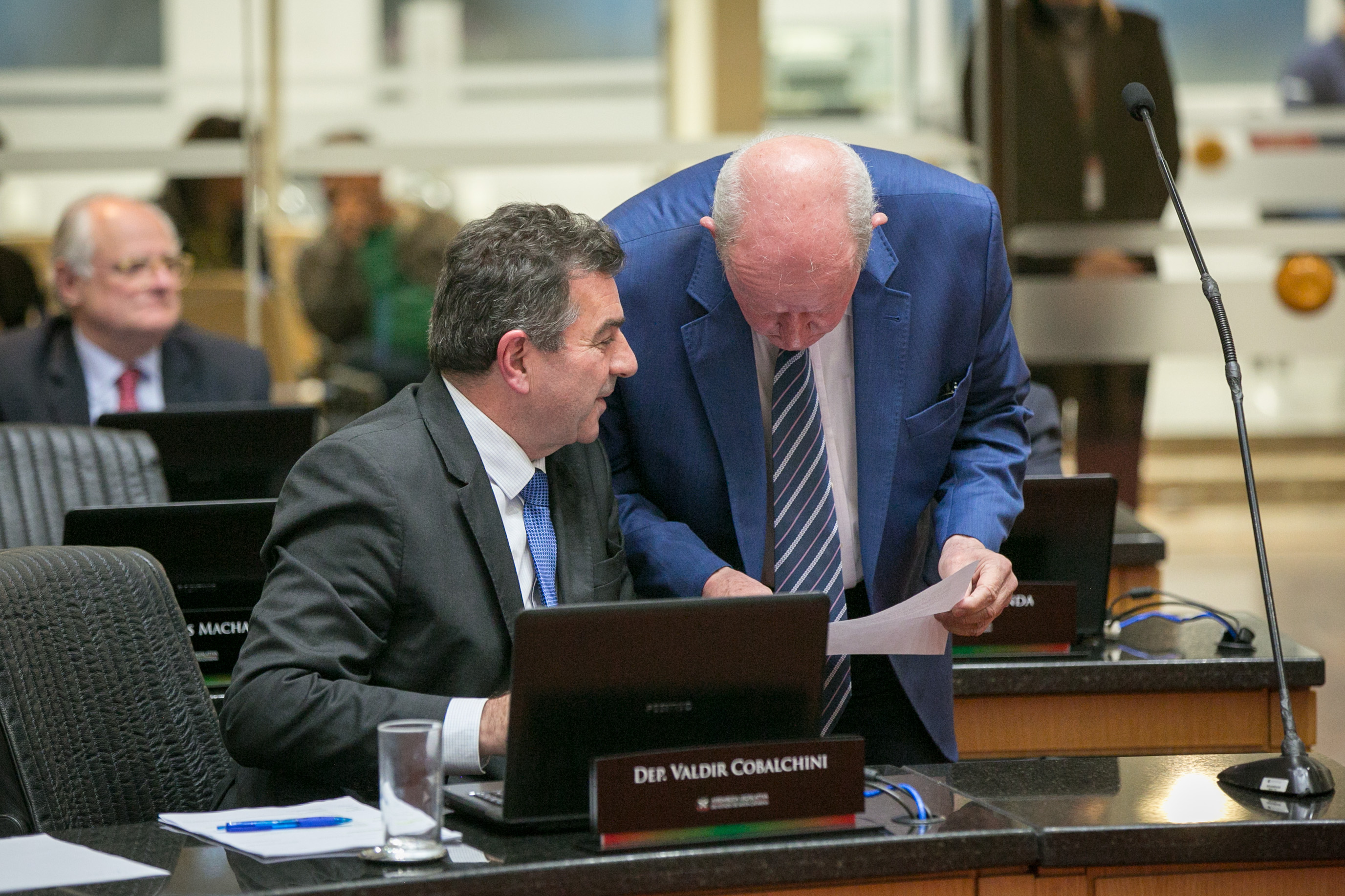 Deputado Valdir Cobalchini (MDB) e Deputado Marcos Vieira (PSDB)