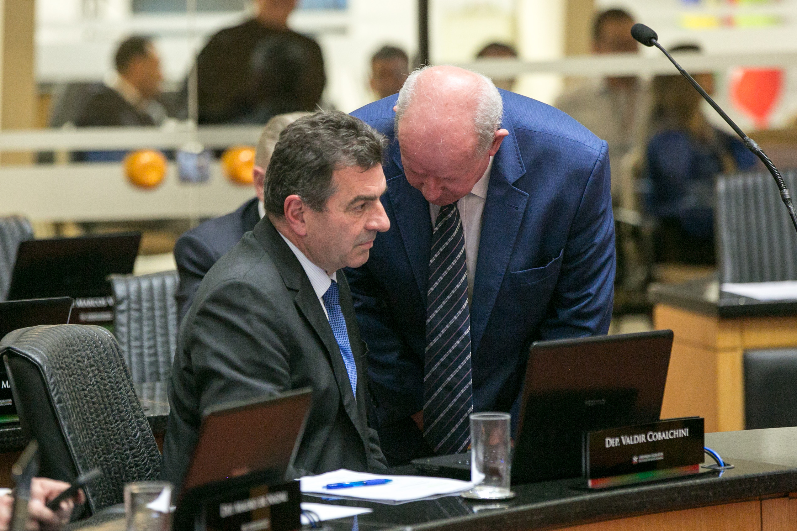 Deputado Valdir Cobalchini (MDB) e Deputado Marcos Vieira (PSDB)