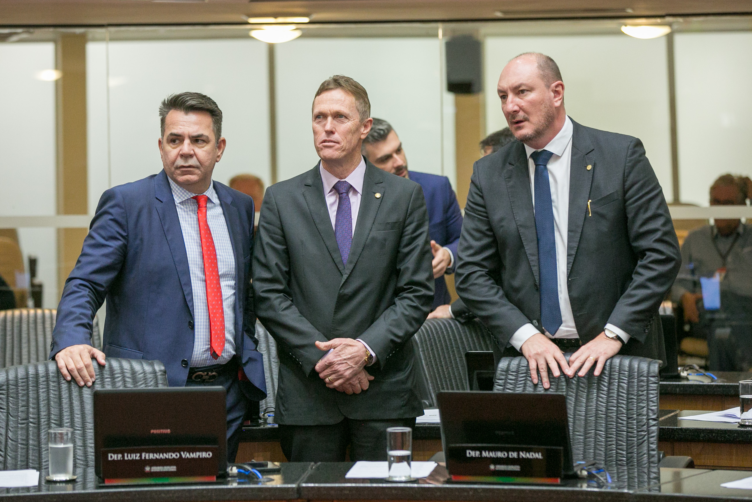 Deputado Luiz Fernando Vampiro (MDB), Deputado Volnei Weber (MDB) e Deputado Mauro de Nadal (MDB)