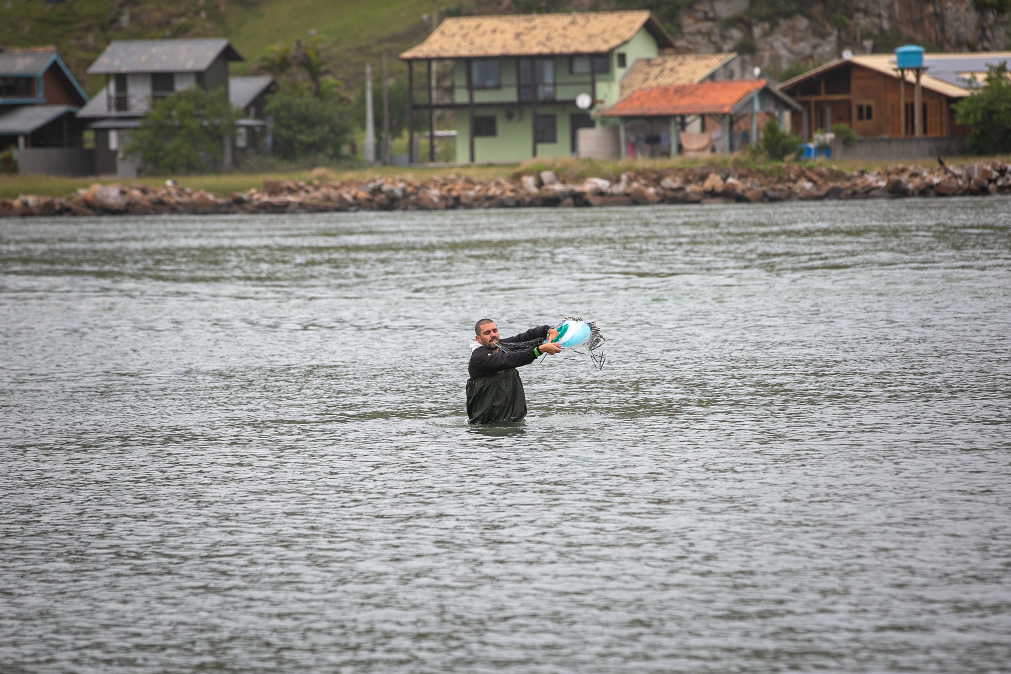 Pescador em Laguna