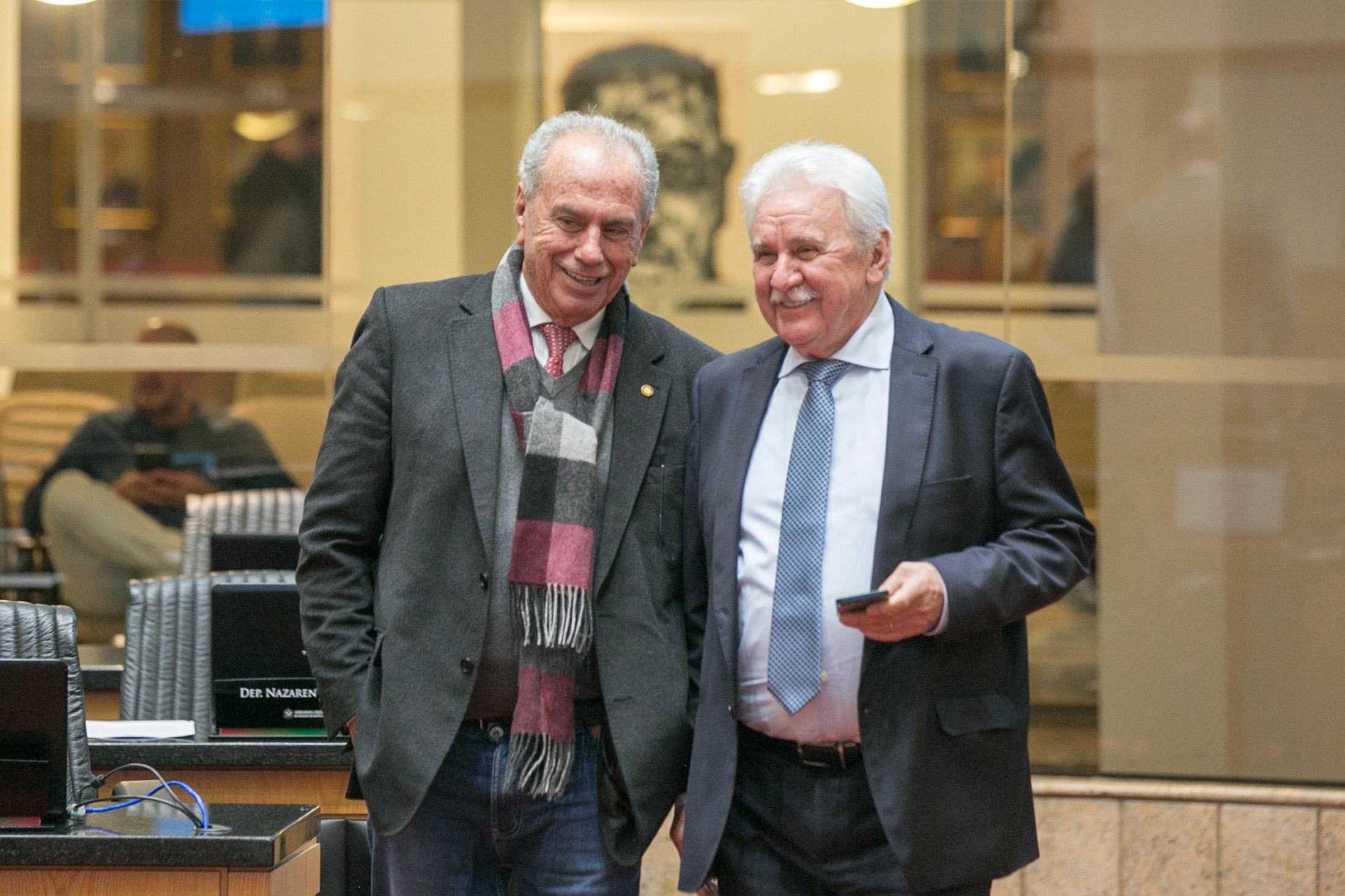 Deputado Nazareno Martins (Podemos) e Deputado Moacir Sopelsa (MDB)
