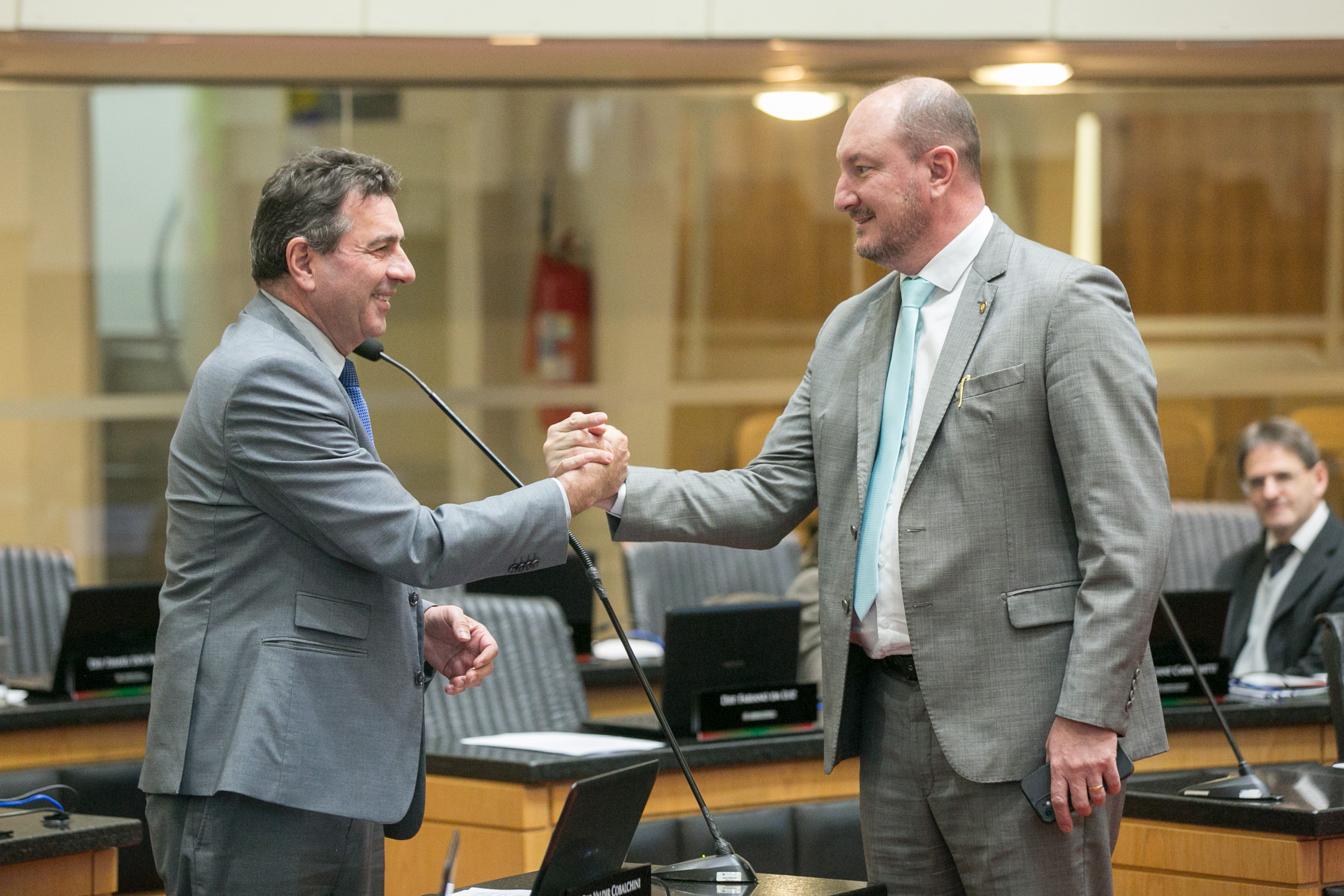 Deputado Valdir Cobalchini (MDB) e Deputado Mauro de Nadal (MDB)