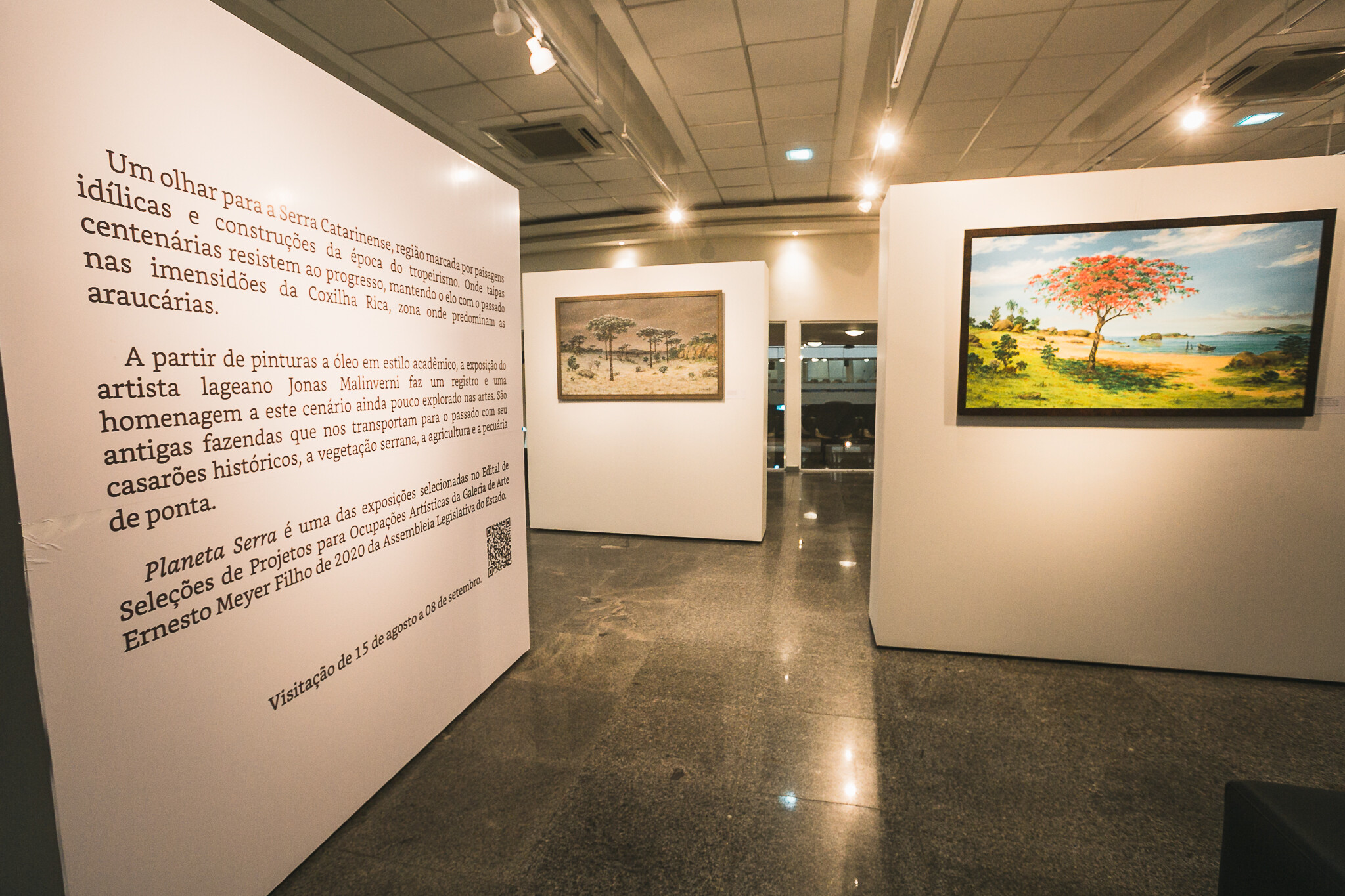 Alesc sedia exposição de pinturas sobre a Serra catarinense