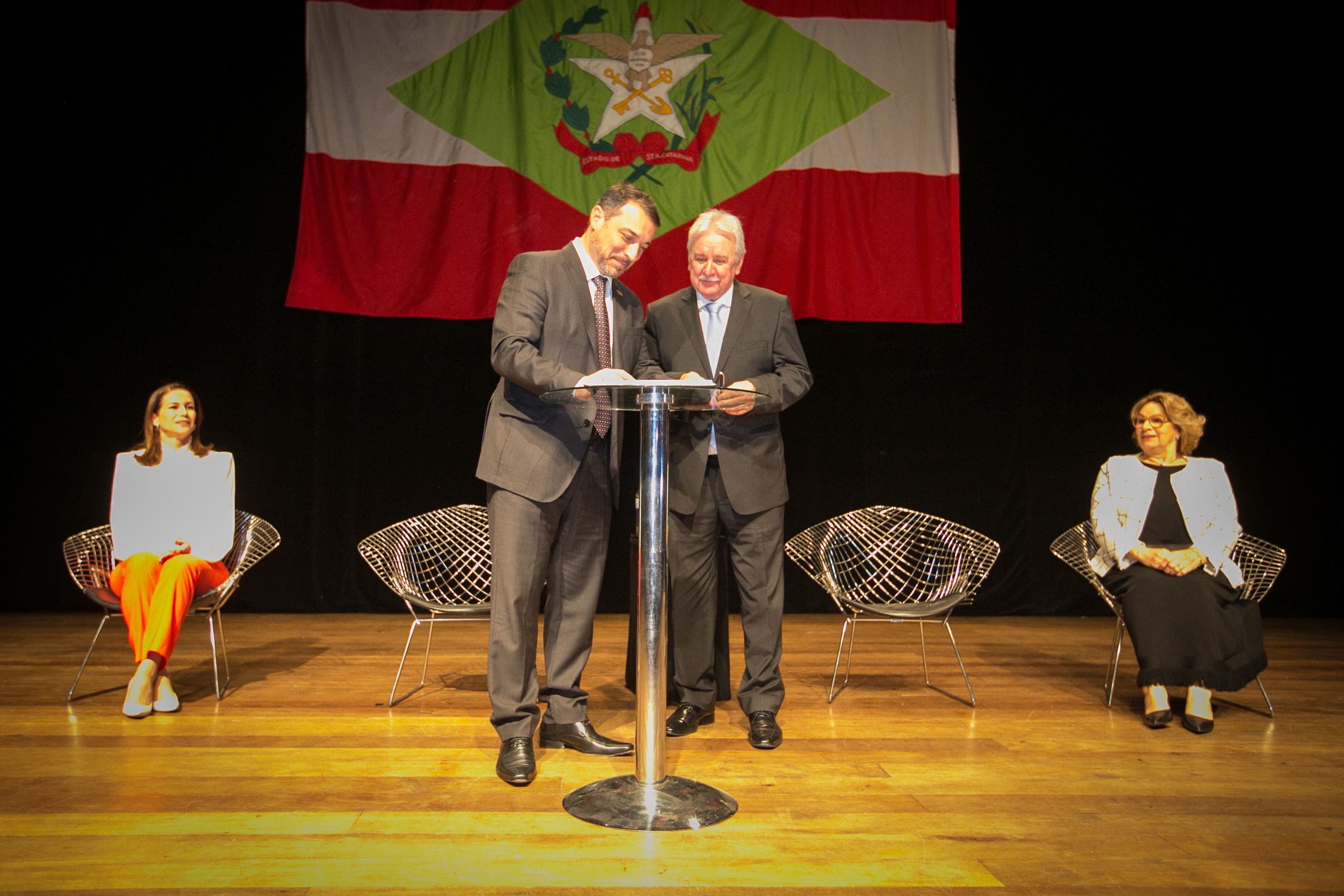 Governador Carlos Moises e Deputado Moacir Sopelsa (MDB)