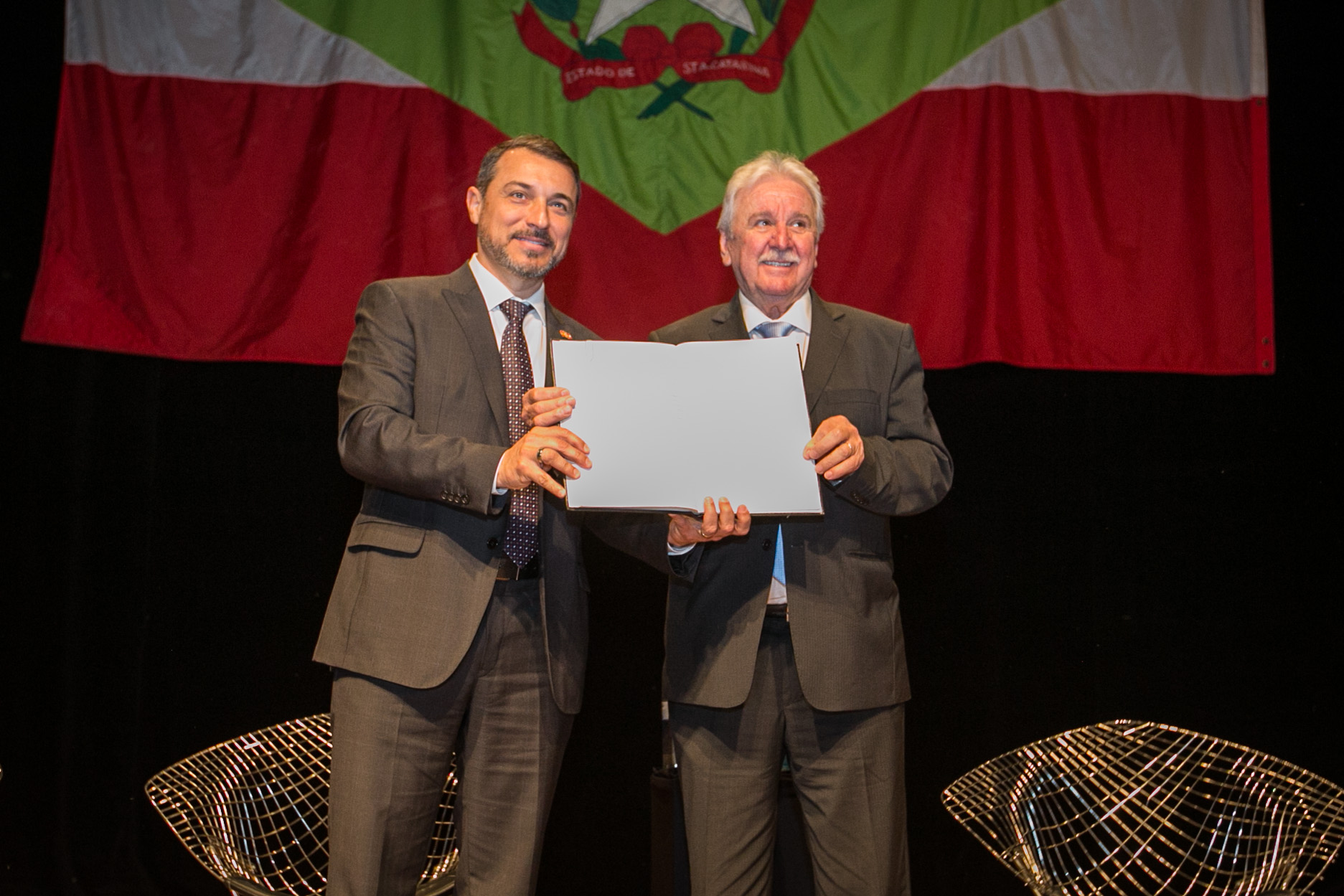 Governador Carlos Moises e Deputado Moacir Sopelsa (MDB)