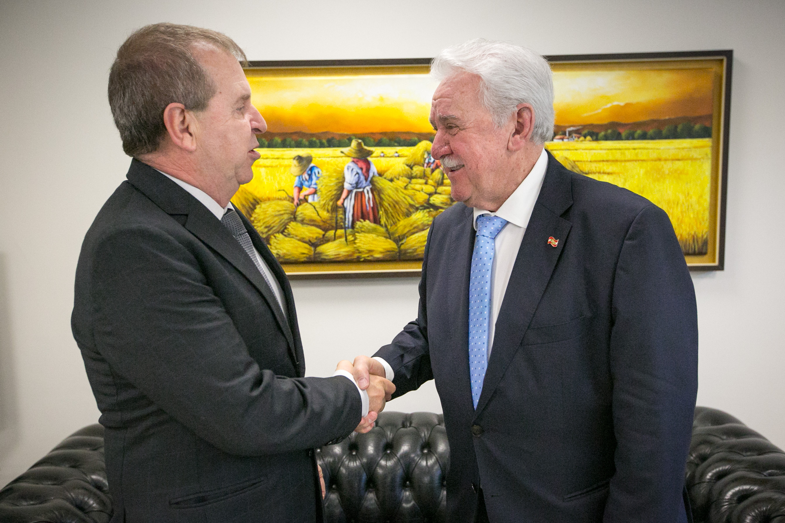 Deputado Maurício Eskudlark (PL) e governador em exercício Moacir Sopelsa