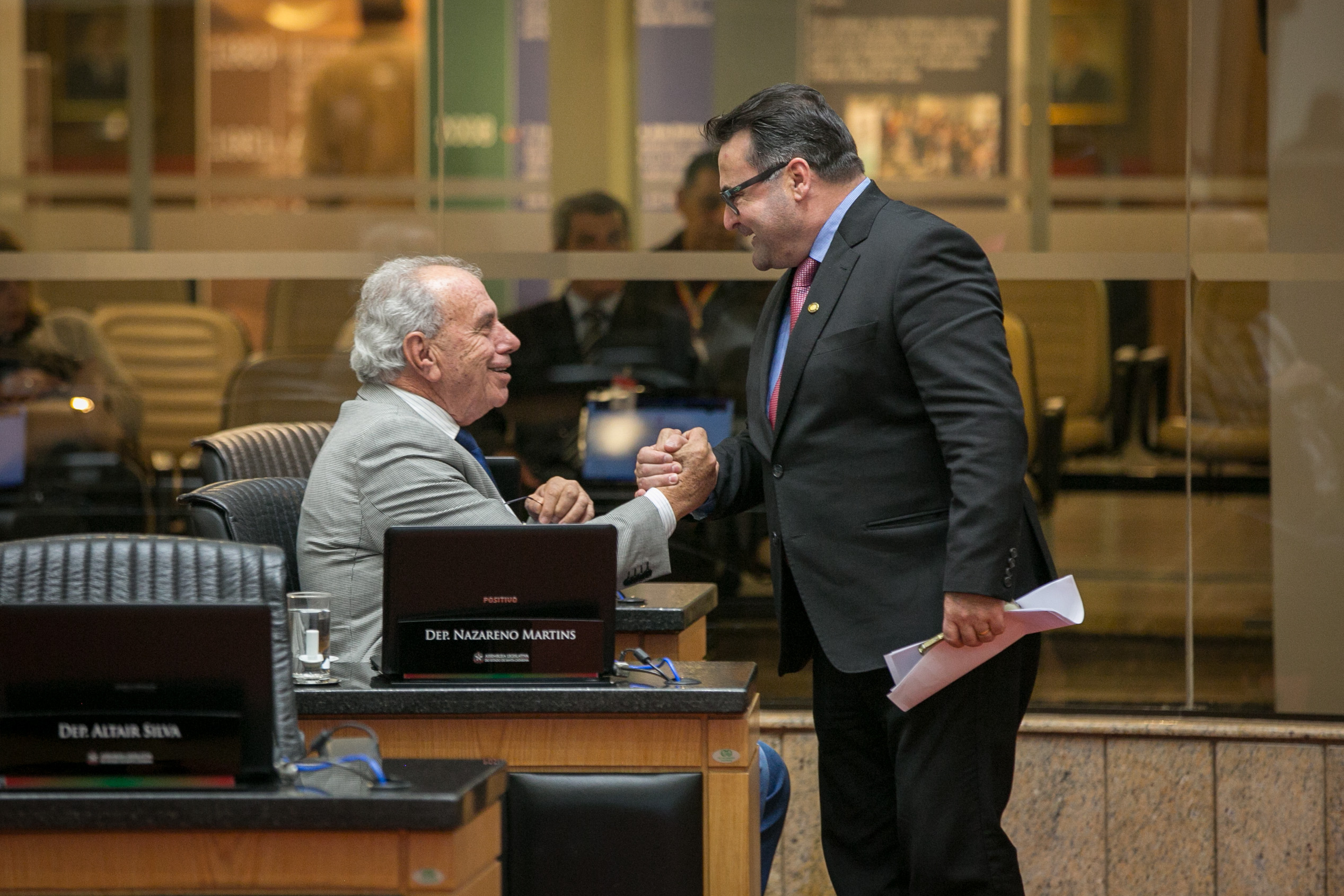 Deputado Nazareno Martins (Podemos) e Deputado Jaksom Castelli (União)