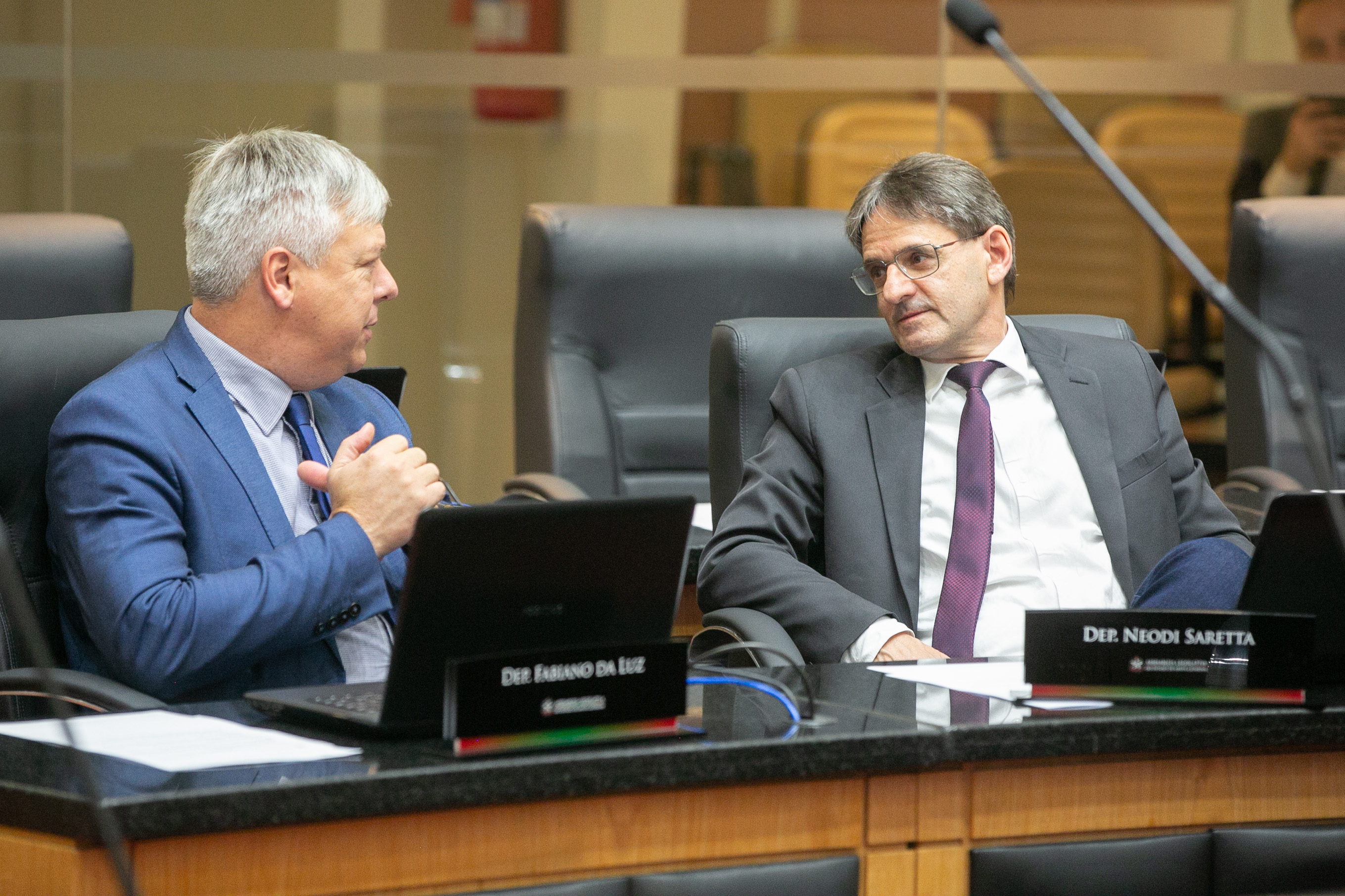 Deputado Fabiano da Luz (PT) e Deputado Neodi Saretta (PT)