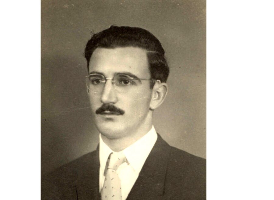 O jovem Osni Régis, em imagem dos anos 1940
