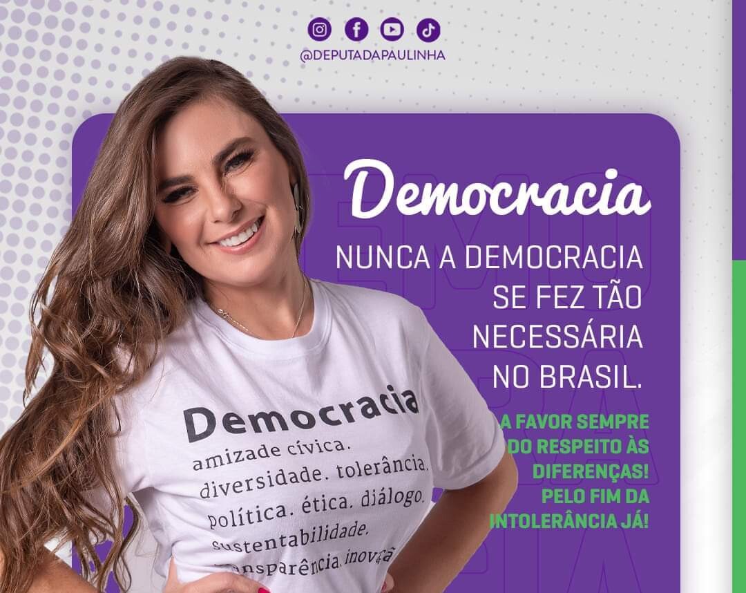 Deputada Paulinha. Foto: assessoria parlamentar.