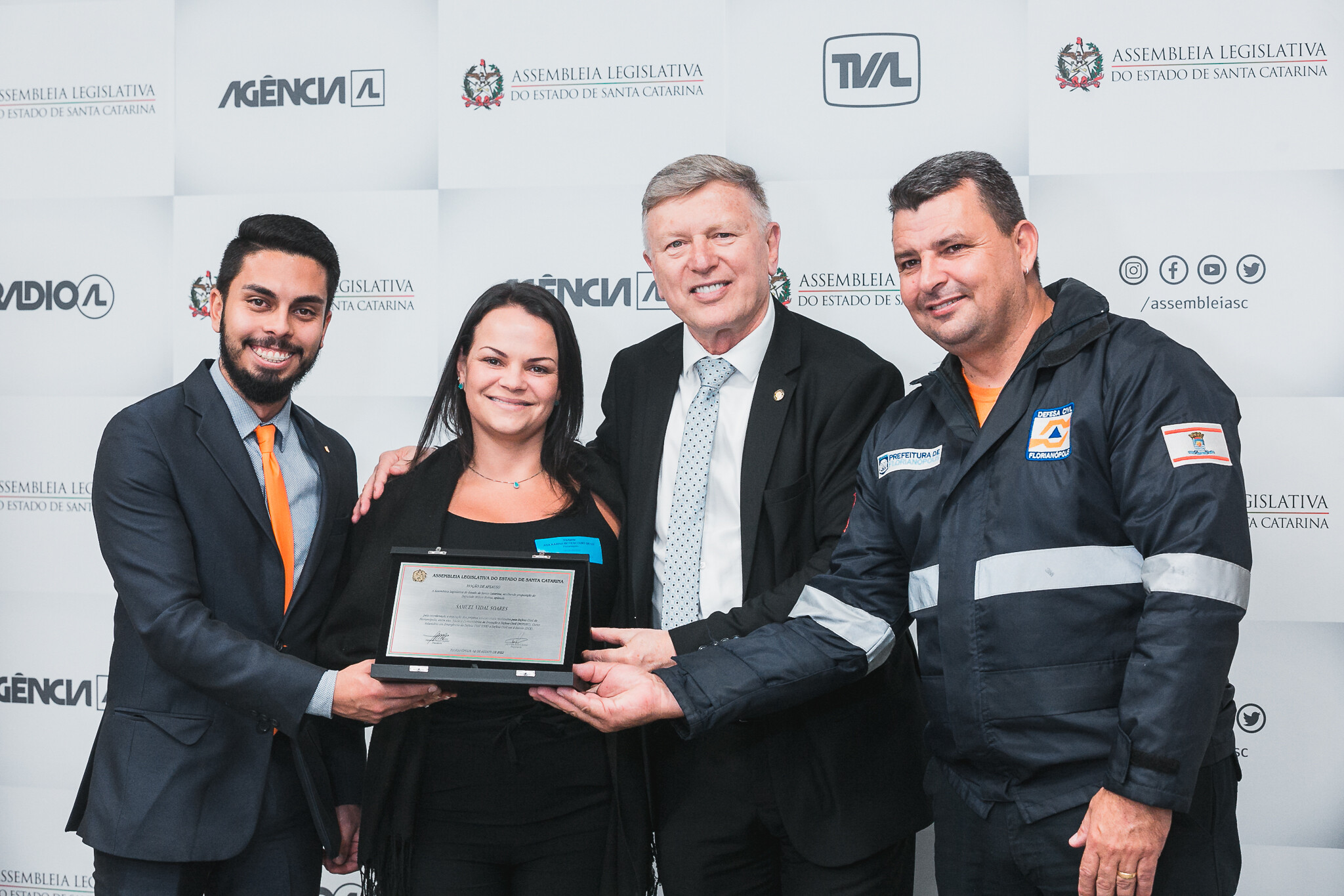 Moção homenageia coordenador da Defesa Civil de Florianópolis