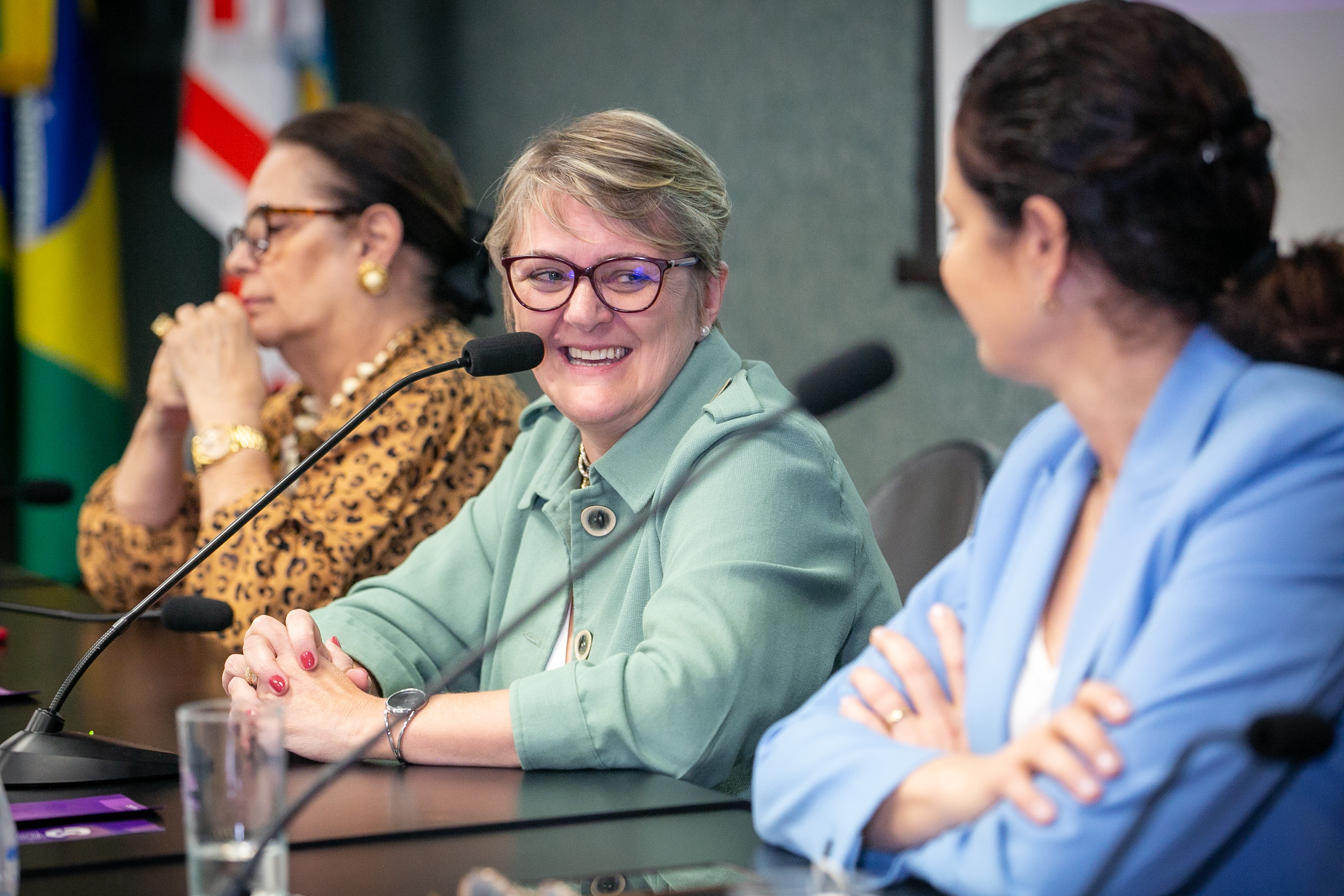 Deputada Ada De Luca (MDB), Deputada Luciane Carminatti (PT) e Deputada Marlene Fengler (PSD)