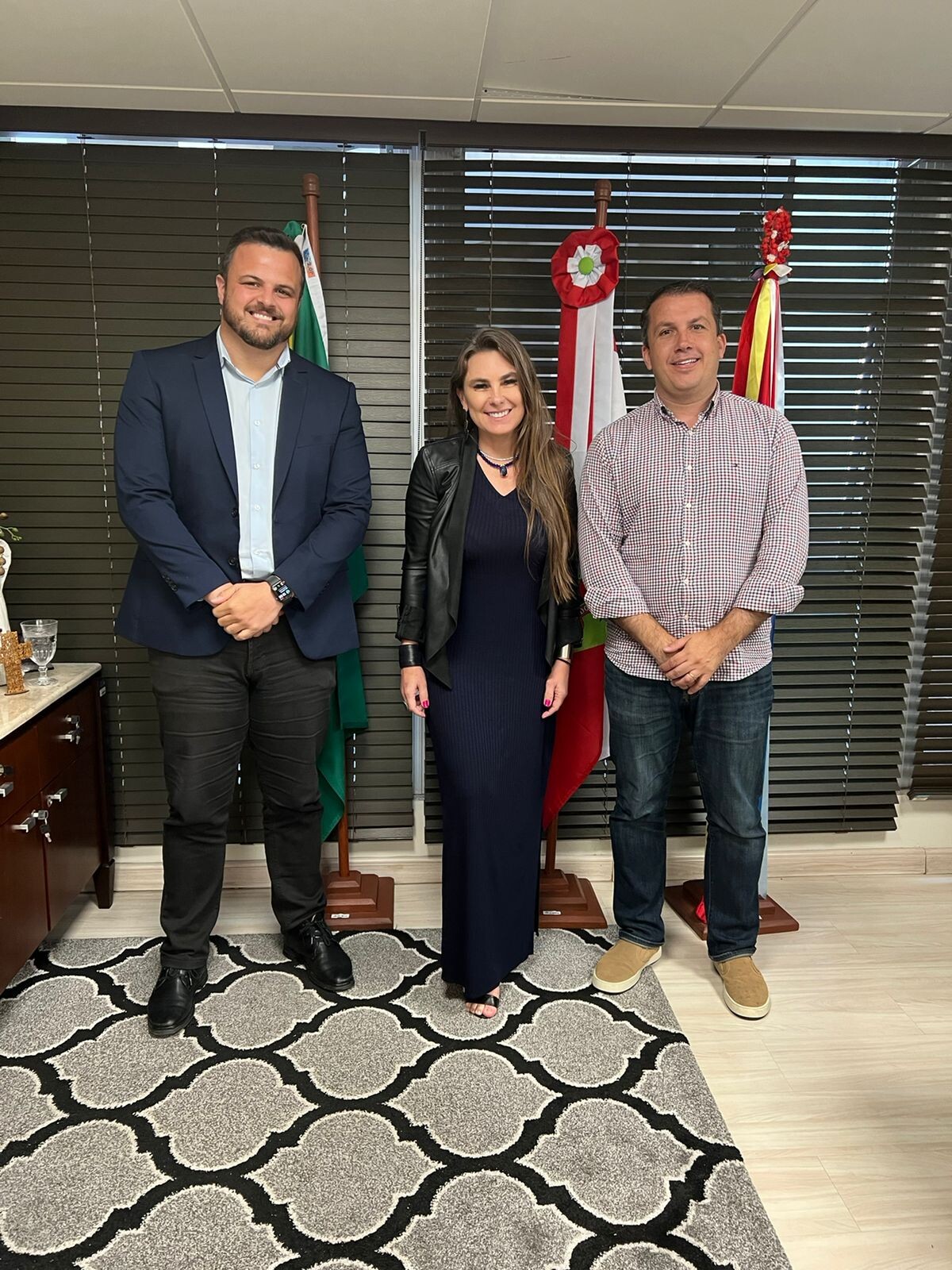 Deputada Paulinha e os deputados eleitos Camilo Martins e Lucas Neves