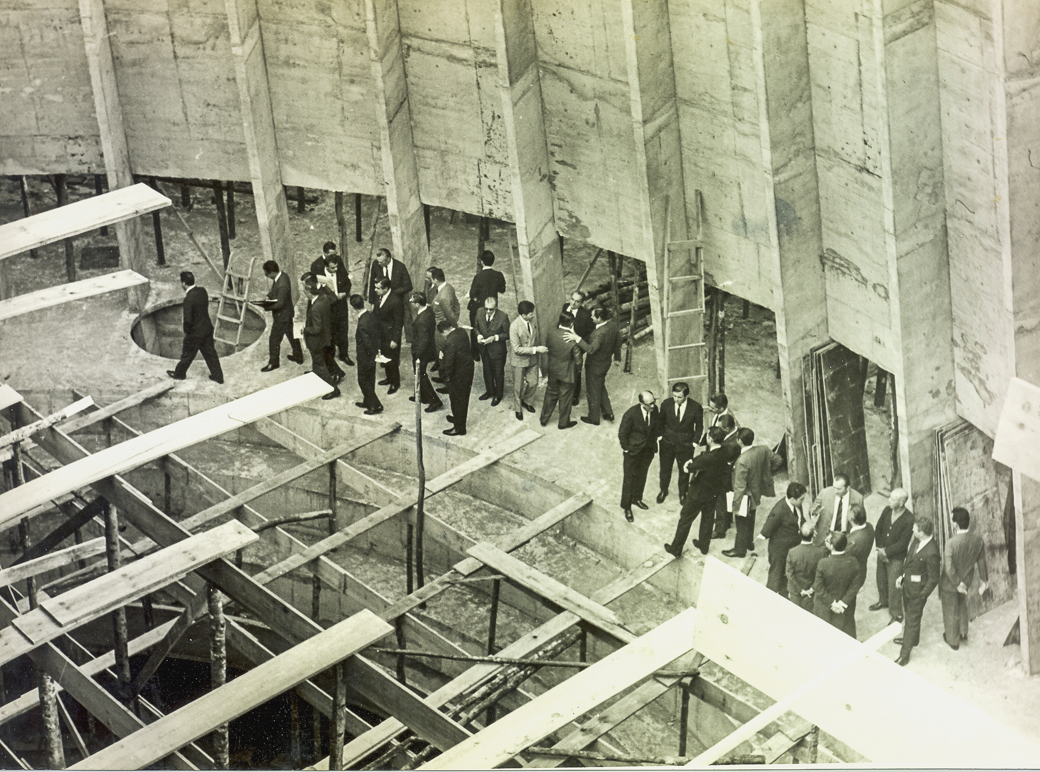 Vistoria da construção do Palácio.