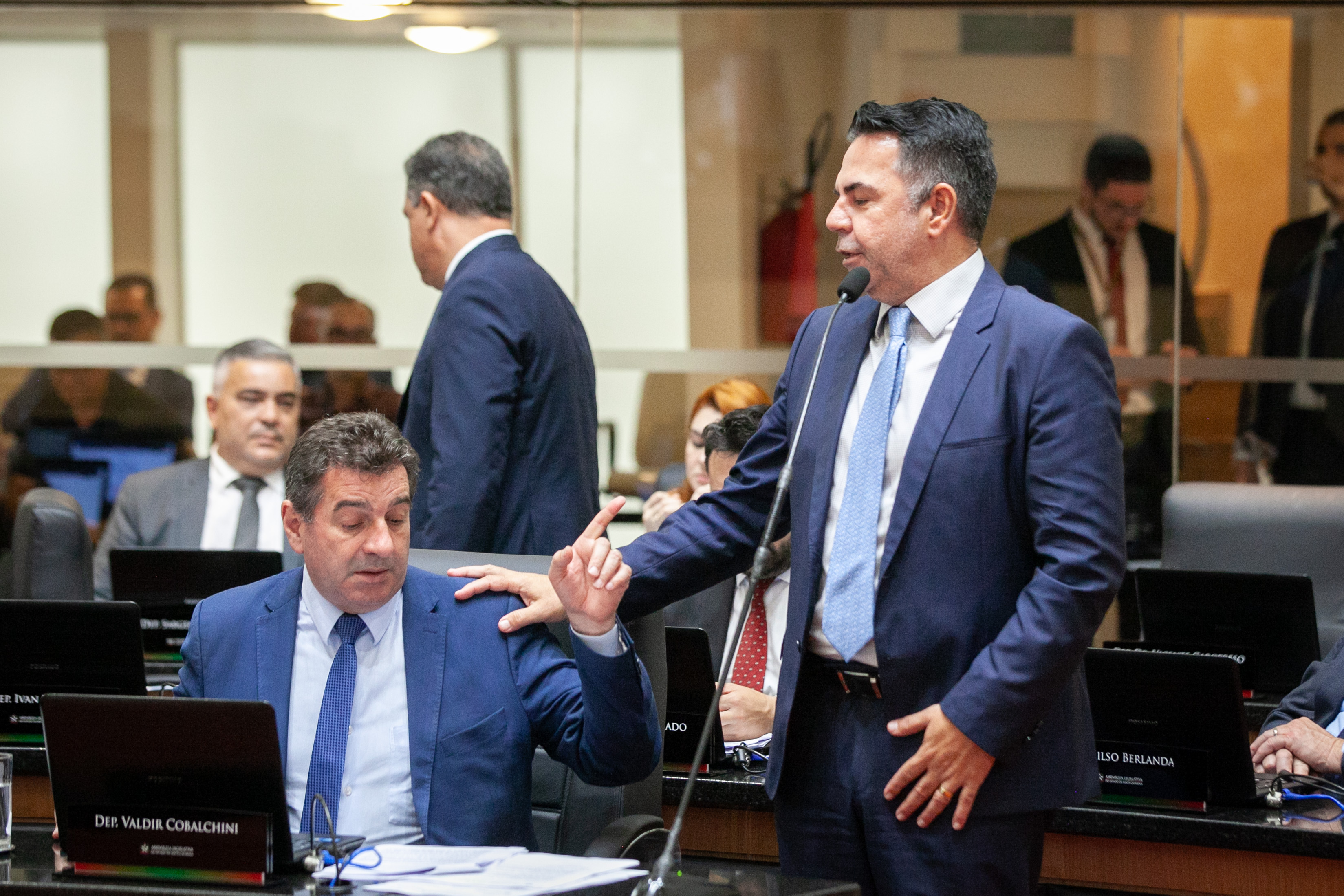 Deputado Valdir Cobalchini (MDB) e Deputado Luiz Fernando Vampiro (MDB)