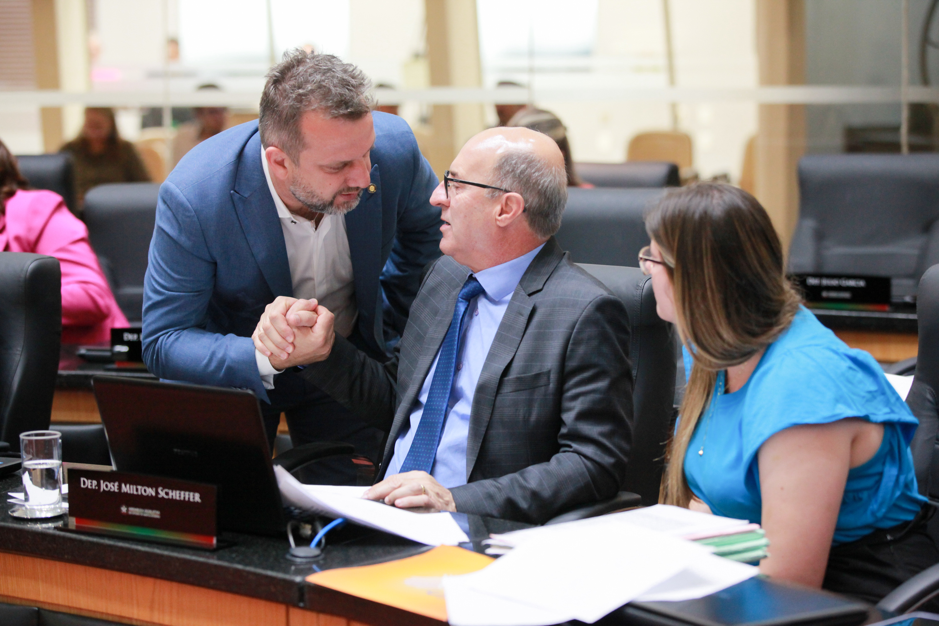 - Deputado Jerry Comper (MDB) - Deputado Milton Scheffer (PP)