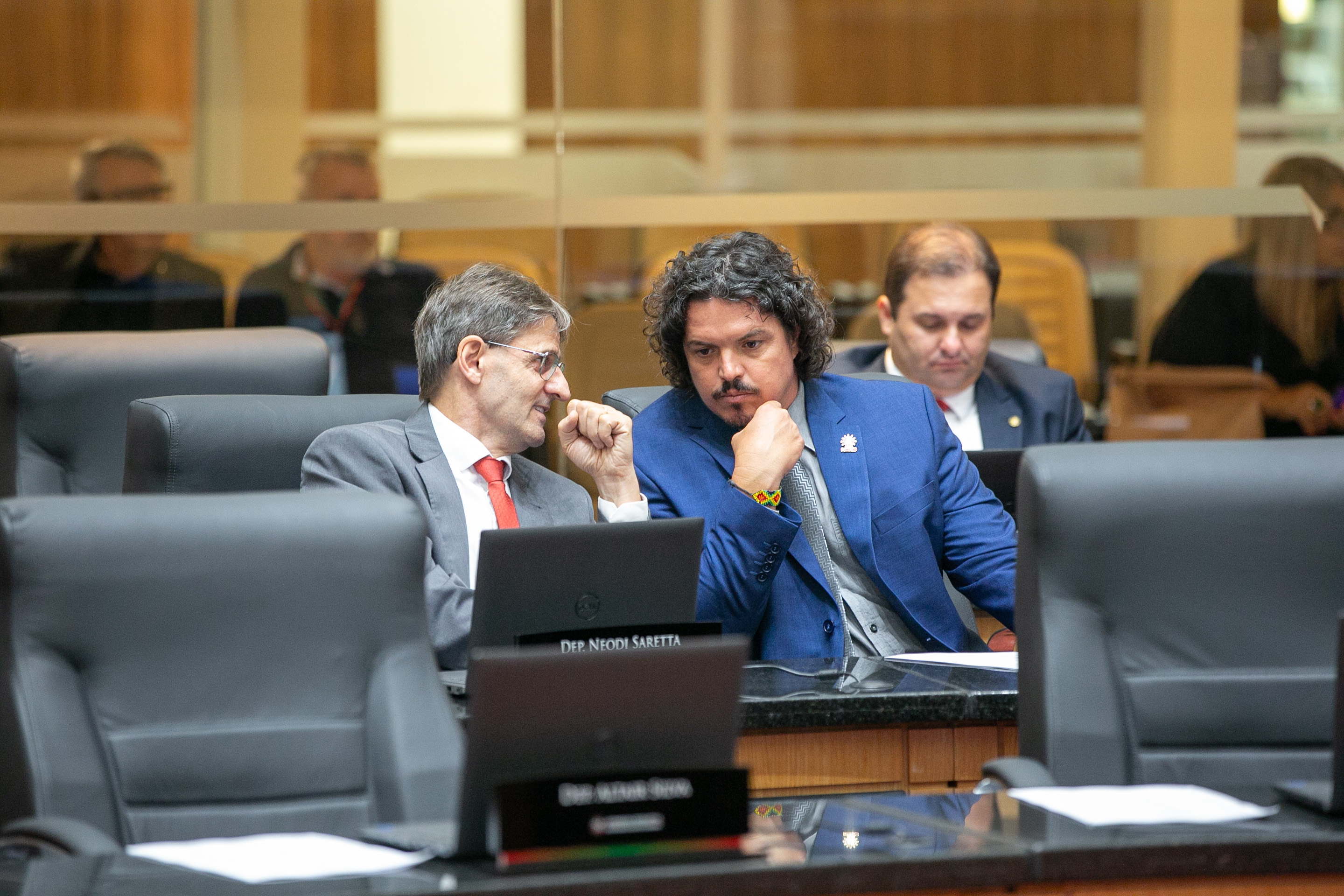 Deputado Neodi Saretta (PT) e Deputado Marquito (PSOL)