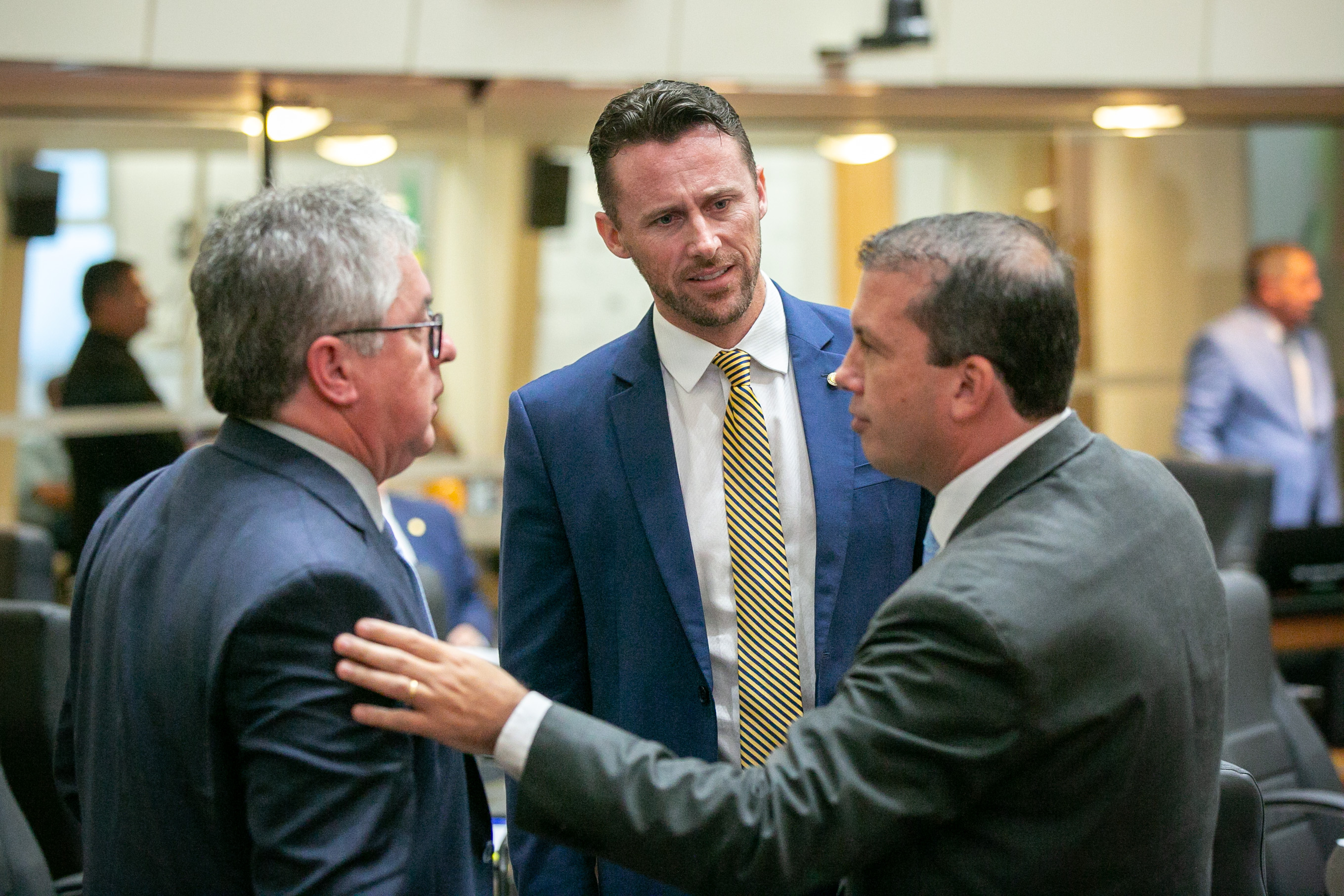 Deputado Tiago Zilli (MDB), Deputado Fernando Krelling (MDB) e Deputado Camilo Martins (Podemos)