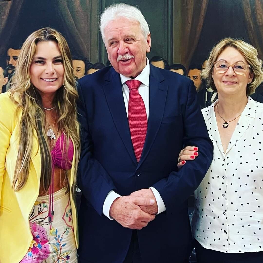Deputada Paulinha e o deputado Moacir Sopelsa