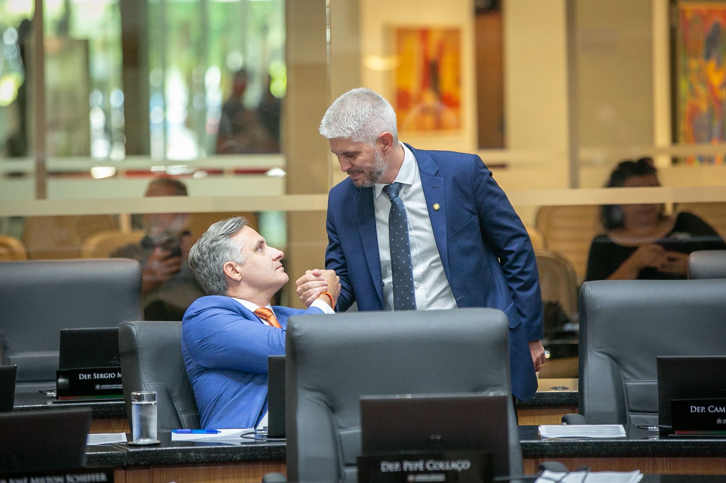 Deputado Matheus Cadorin (NOVO) e Deputado Delegado Egídio Ferrari (PL)