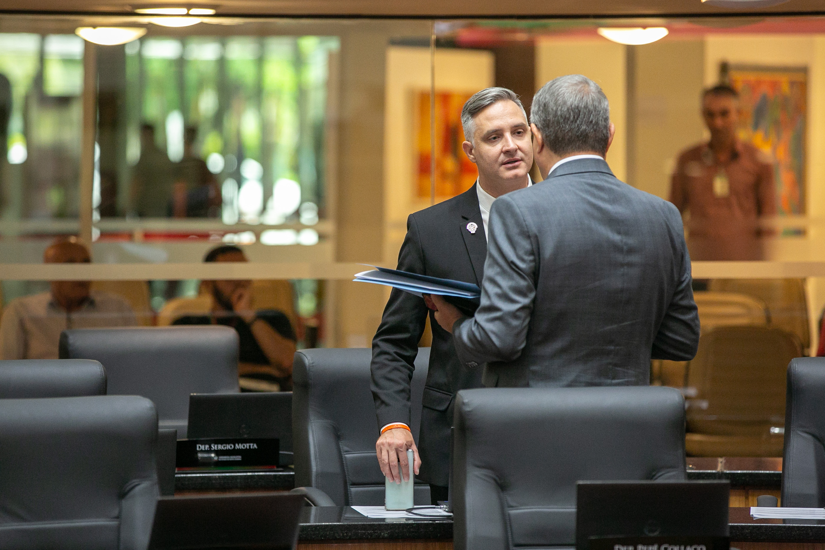 Deputado Matheus Cadorin (NOVO) e Deputado Antídio Lunelli (MDB)