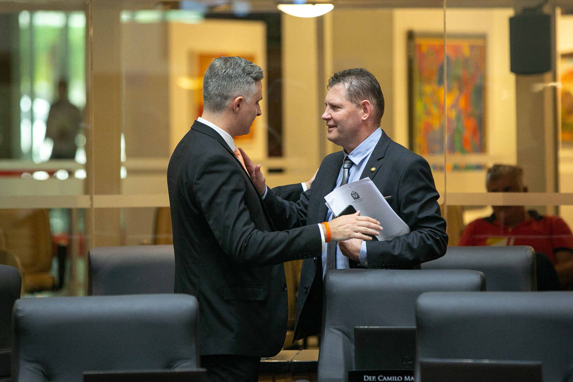 Deputado Matheus Cadorin (NOVO) e Deputado Edilson Massoco (PL)