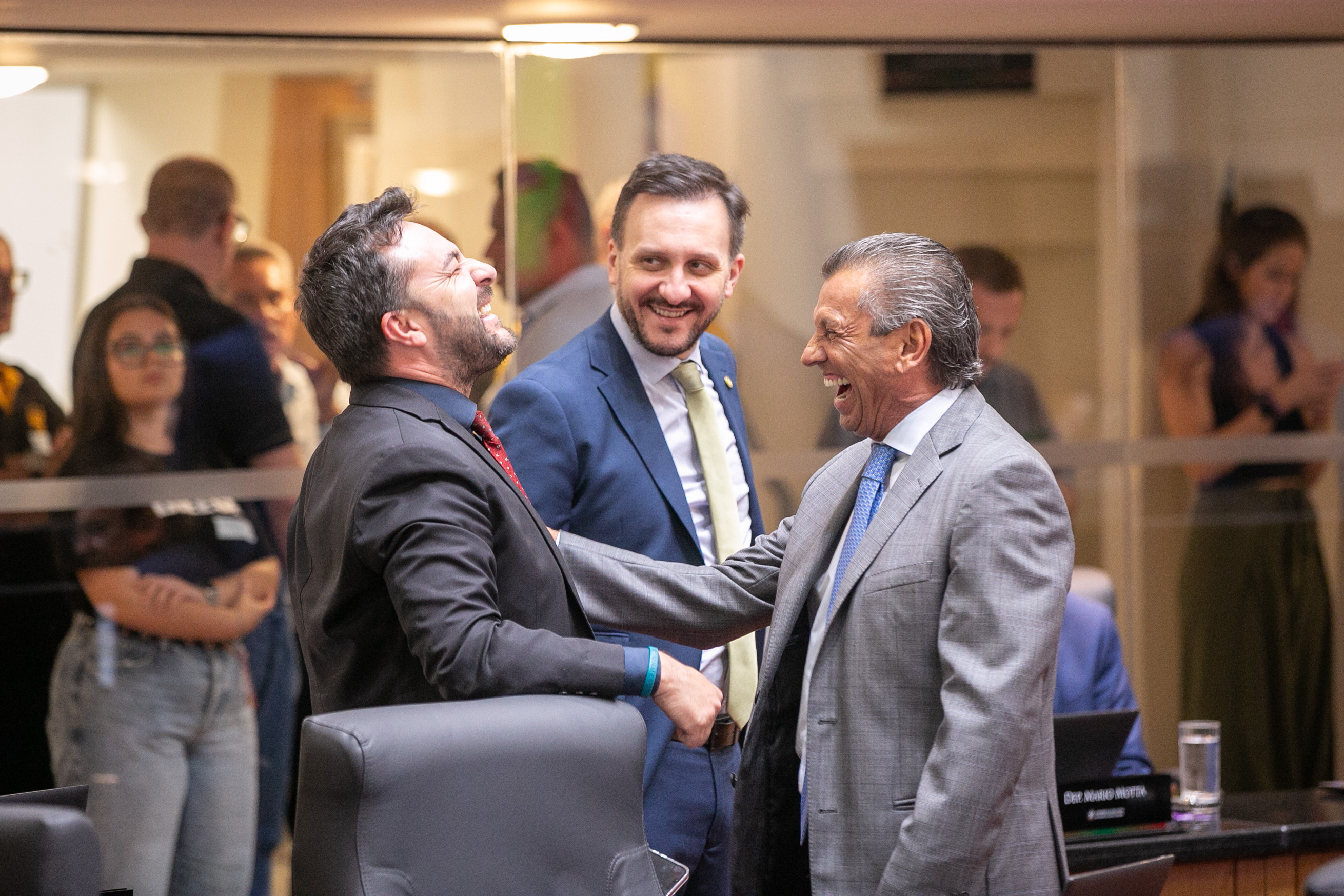 Deputado Marcius Machado (PL), Deputado Pepê Collaço (PP) e Deputado Julio Garcia (PSD)