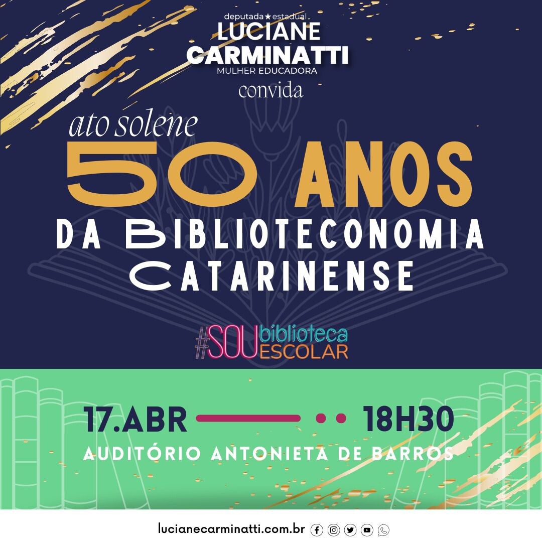 Luciane será madrinha da campanha nacional “Sou Biblioteca Escolar” em ato solene