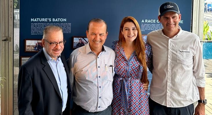Ana Campagnolo esteve presente no encerramento da Ocean Race Itajaí