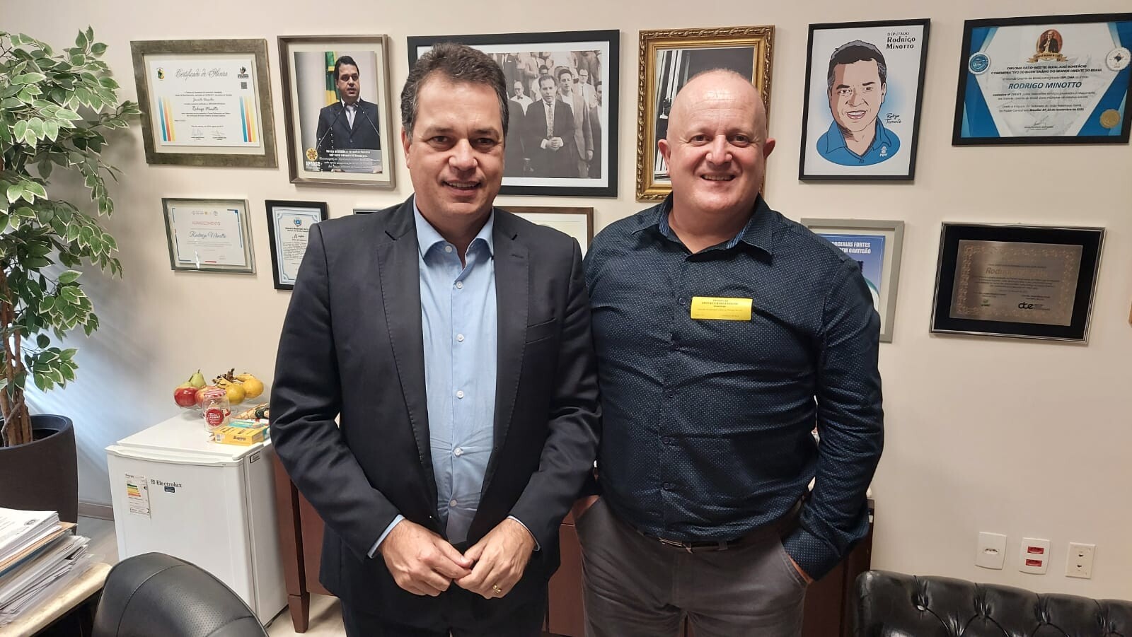 Deputado Rodrigo Minotto e vereador de Urussanga, Tidinho