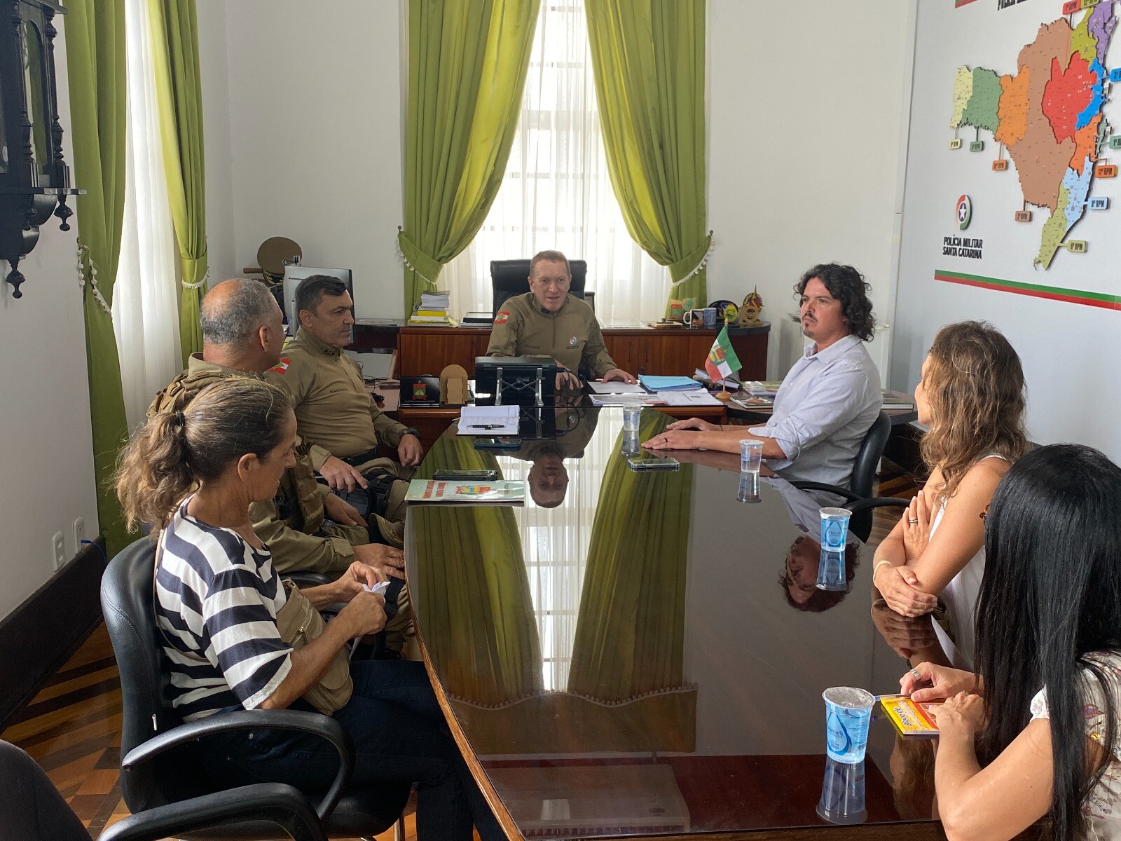Reunião com o Comando da Polícia Militar de Santa Catarina