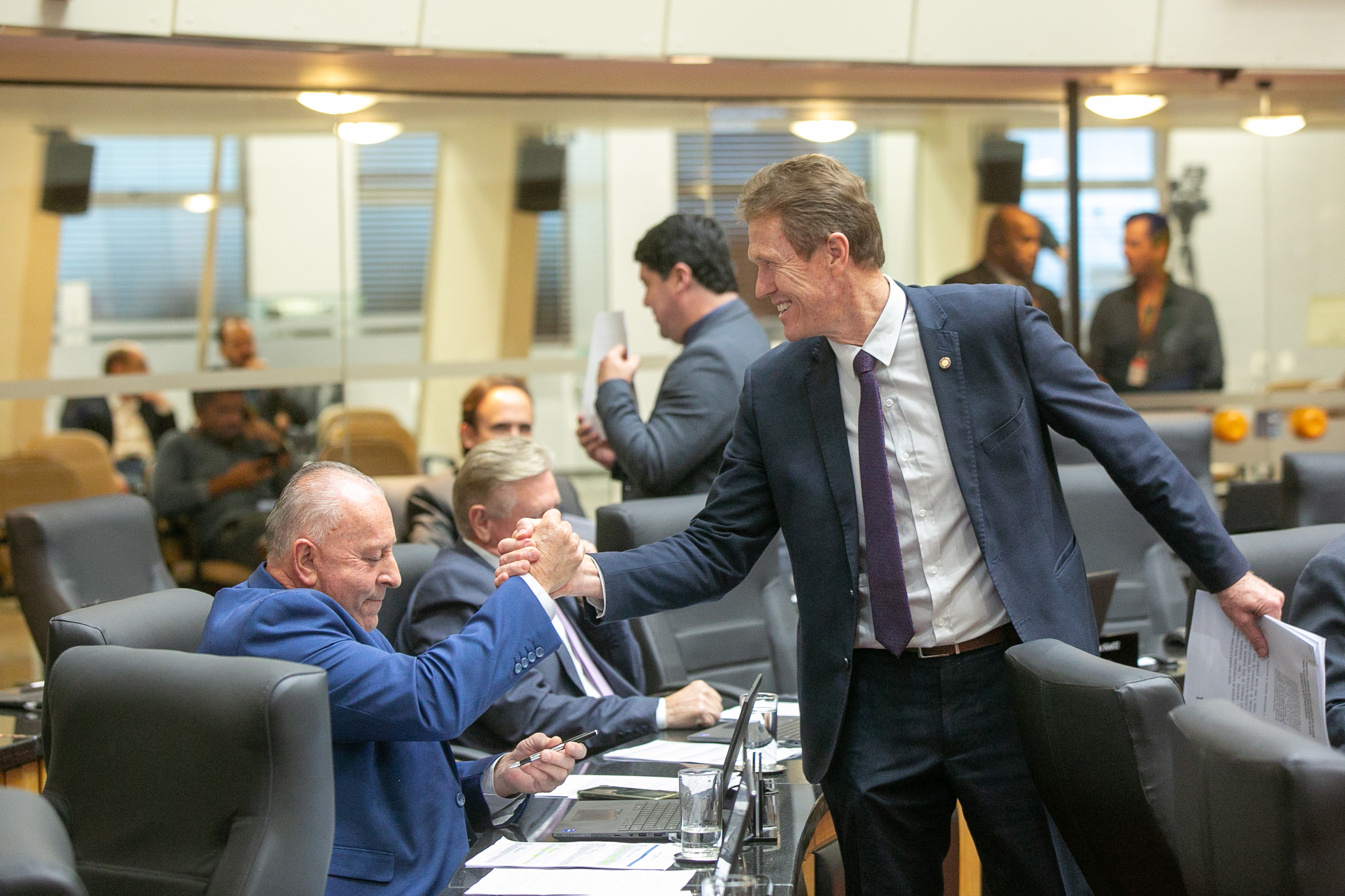 Deputado Oscar Gutz (PL) e  Deputado Volnei Weber (MDB)