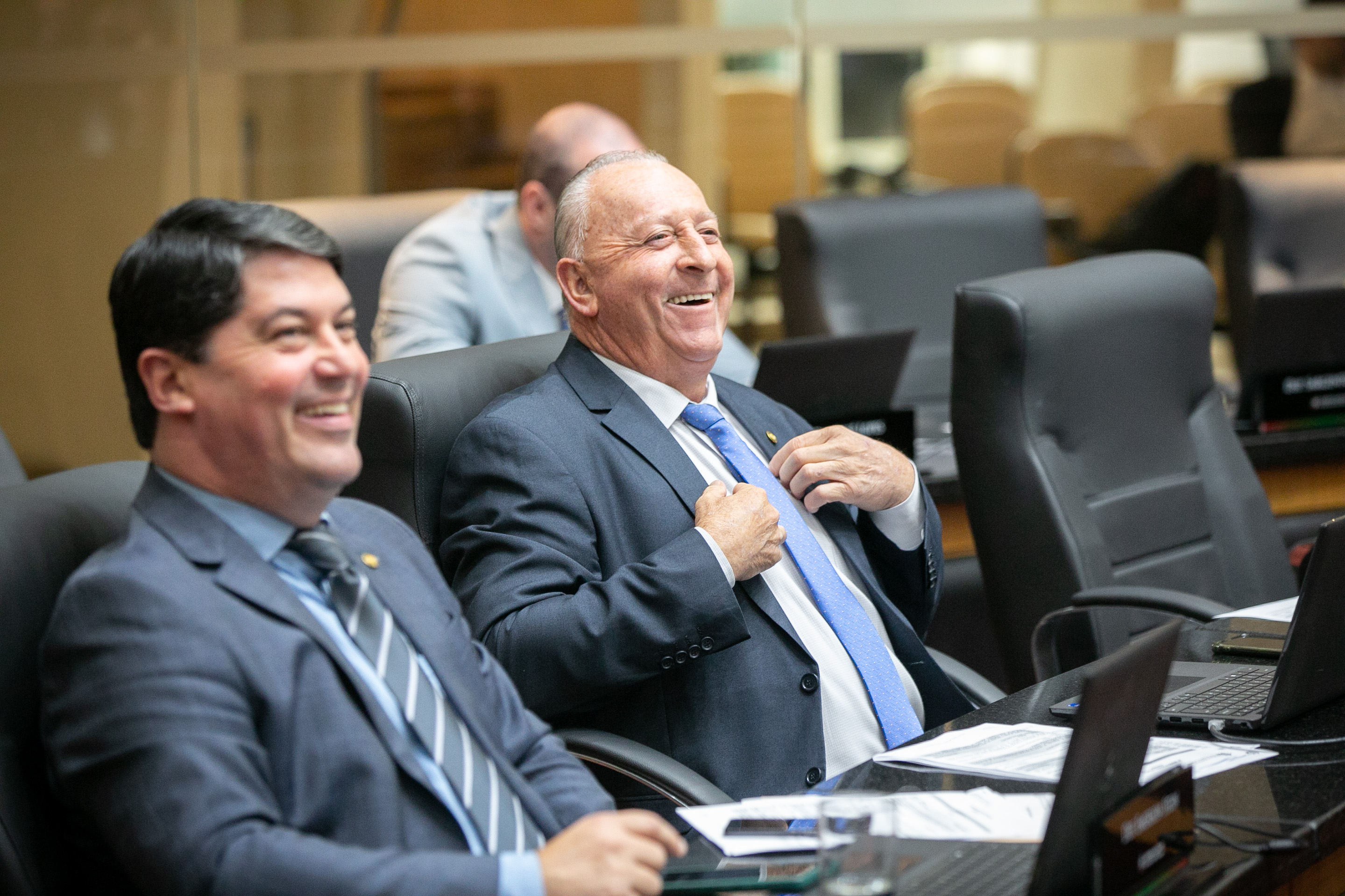 Deputado Emerson Stein (MDB) e Deputado Oscar Gutz (PL)