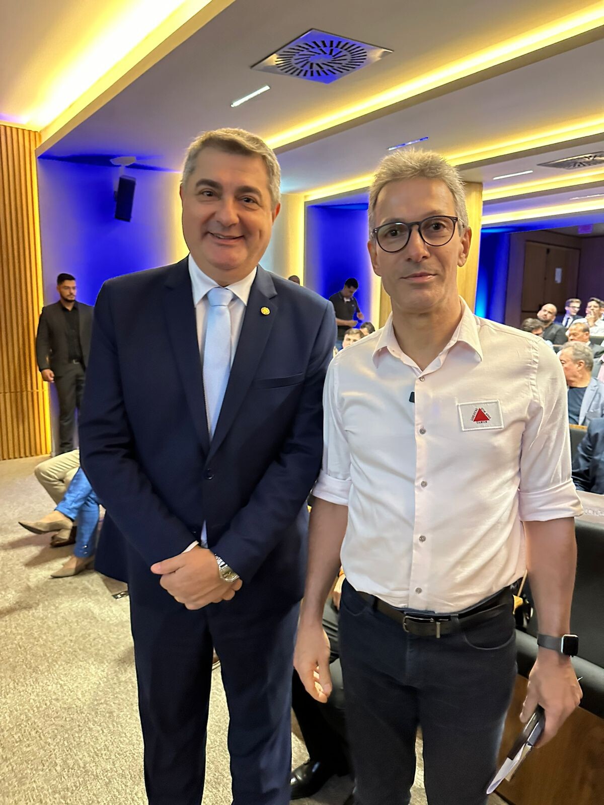 Deputado Antídio Lunelli e o governador de Minas Gerais, Romeu Zema